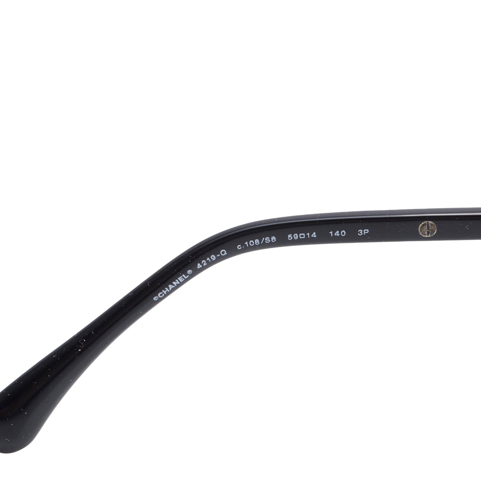 Chanel 4219-Q Gun-Metal Chain-Link Accent Aviator Sunglasses w/ Case