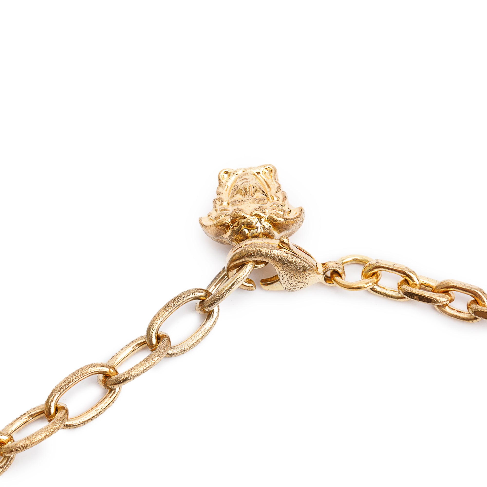 Versace Gold Plated Medusa Hexagon Pendant Necklace w/ Box, Receipt & Authenticity Card