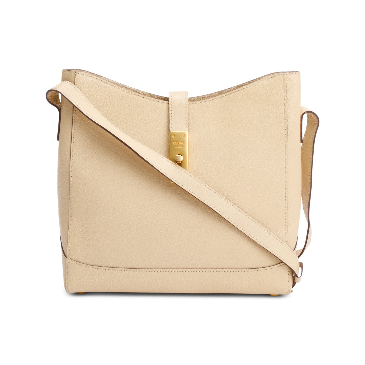 Celine Beige Grained Leather Camille 16 Small Shoulder Bag