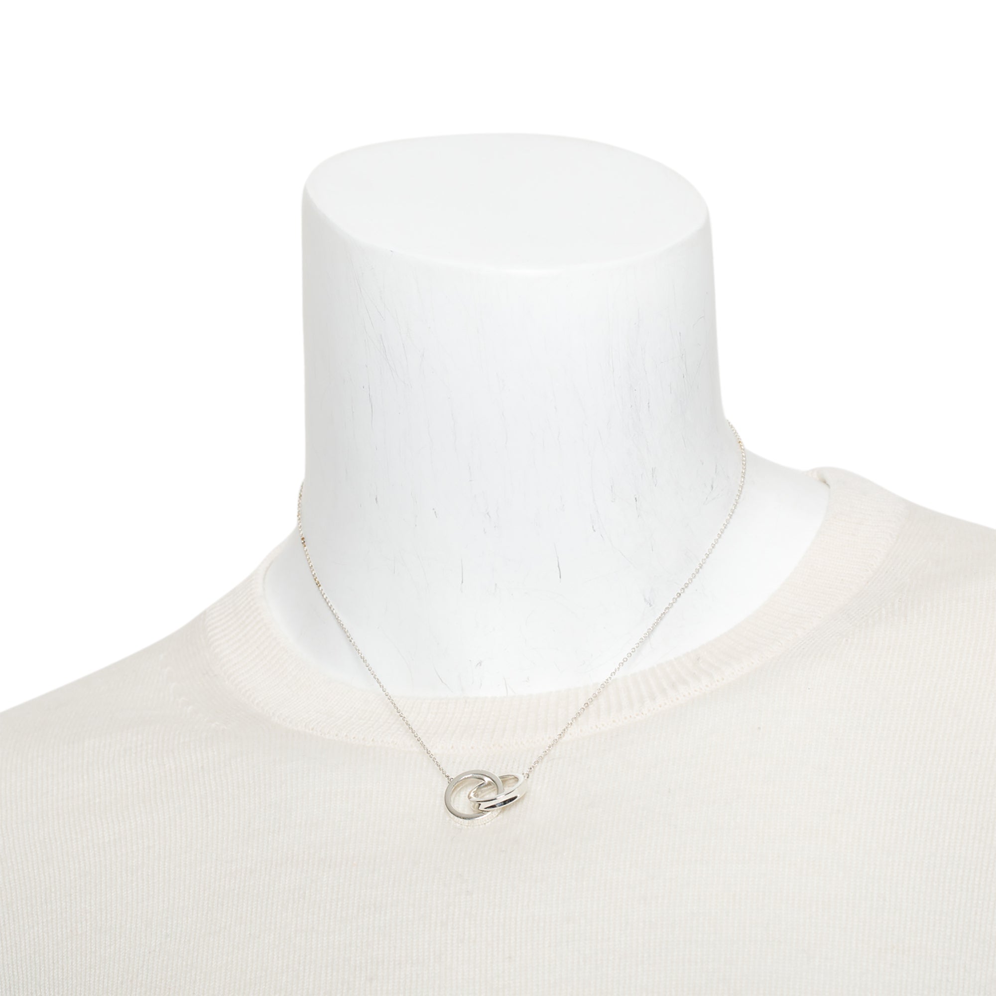 Tiffany & Co. Sterling Silver Small 1837 Interlocking Circles Pendant Necklace