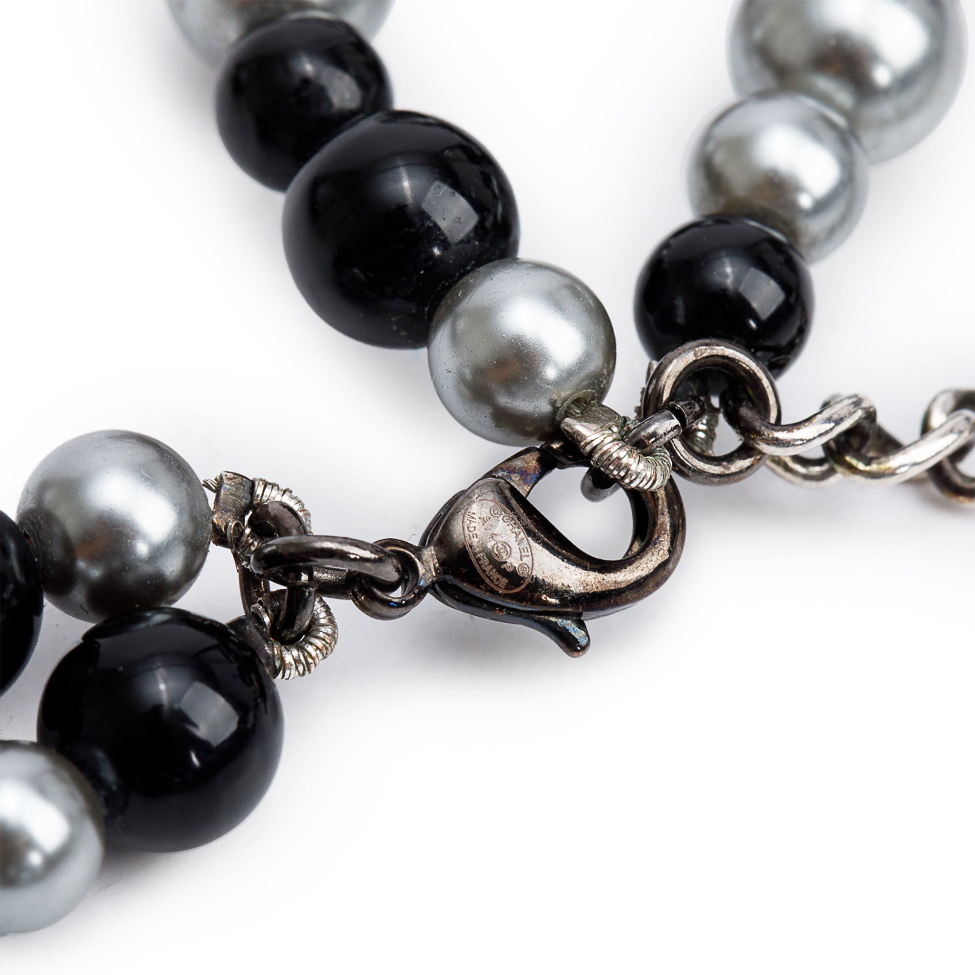 Chanel Ruthenium Faux Pearl & Crystal Supermarket Soup Can Necklace w/ Box