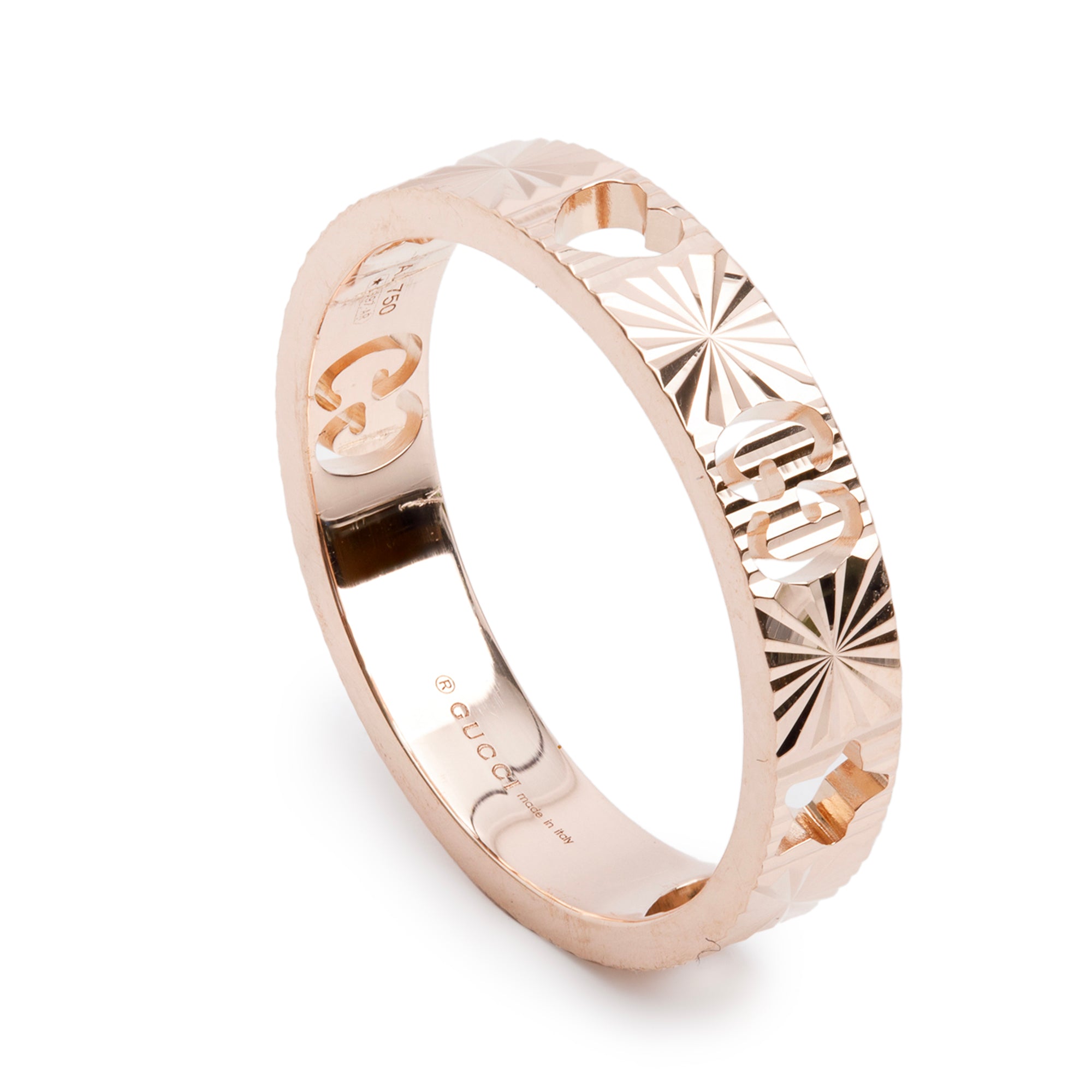 Gucci 18k Rose Gold Icon Cosmogonie Star and Heart Ring, Size 16 7.5 w/ Box
