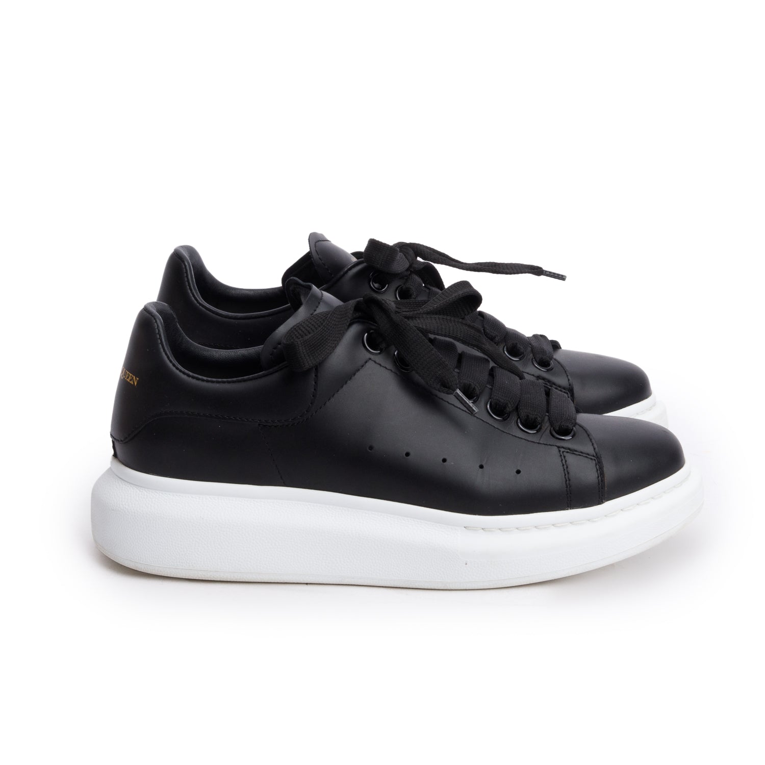Alexander McQueen Black Oversized Sneakers, Size 38 w/ Box