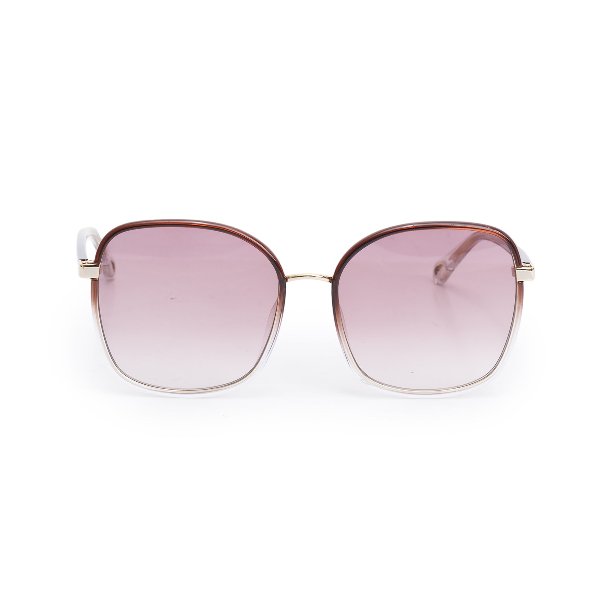 Chloe CH0031SA Brown Ombre Acetate Franky Oversized Sunglasses w/ Case