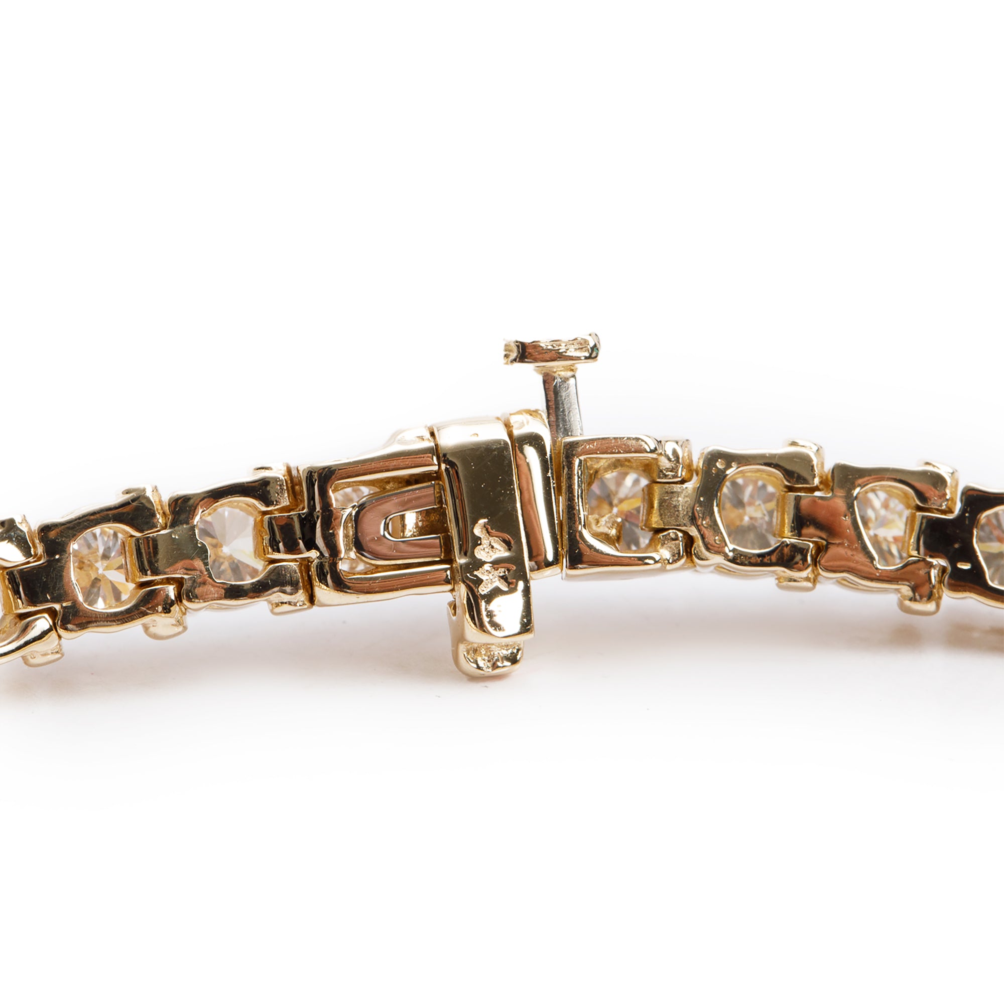 14k Yellow Gold 7.25 tcw. Diamond Tennis Bracelet