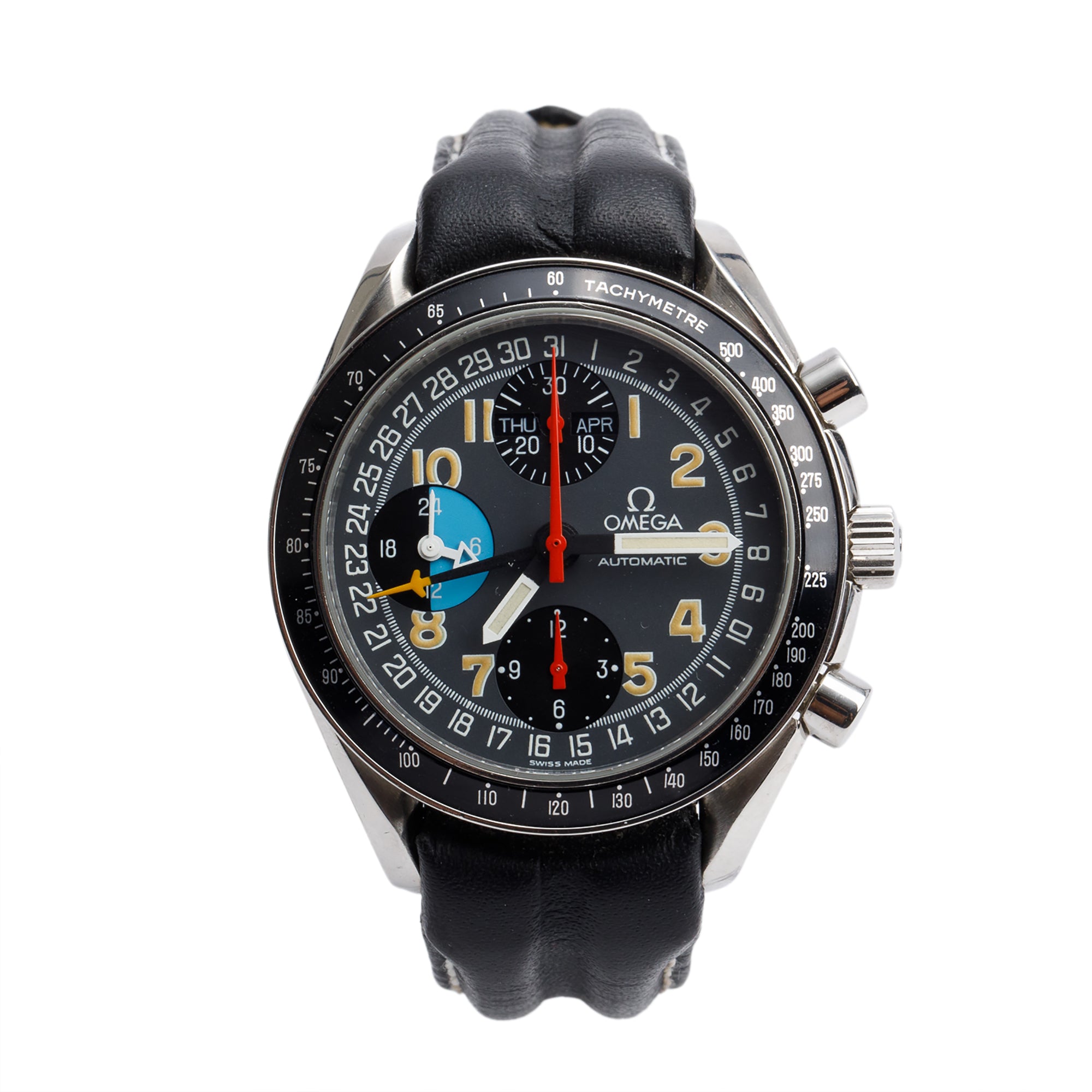 Omega Stainless Steel Speedmaster Triple Day Date MK40 39 MM Automatic Chronograph Watch