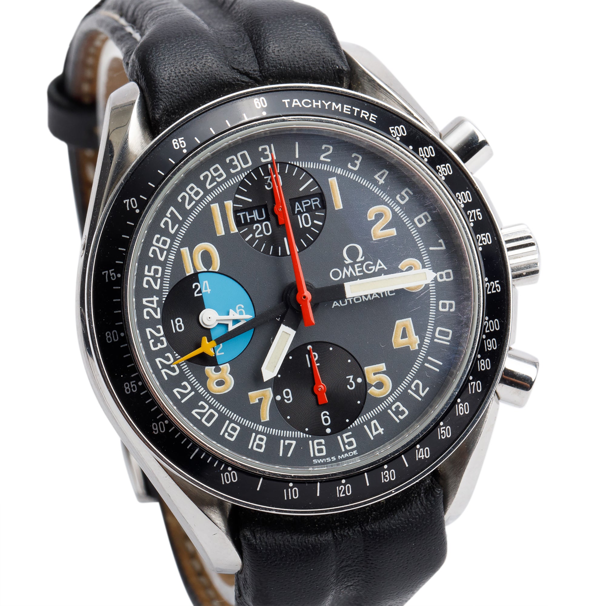 Omega Stainless Steel Speedmaster Triple Day Date MK40 39 MM Automatic Chronograph Watch