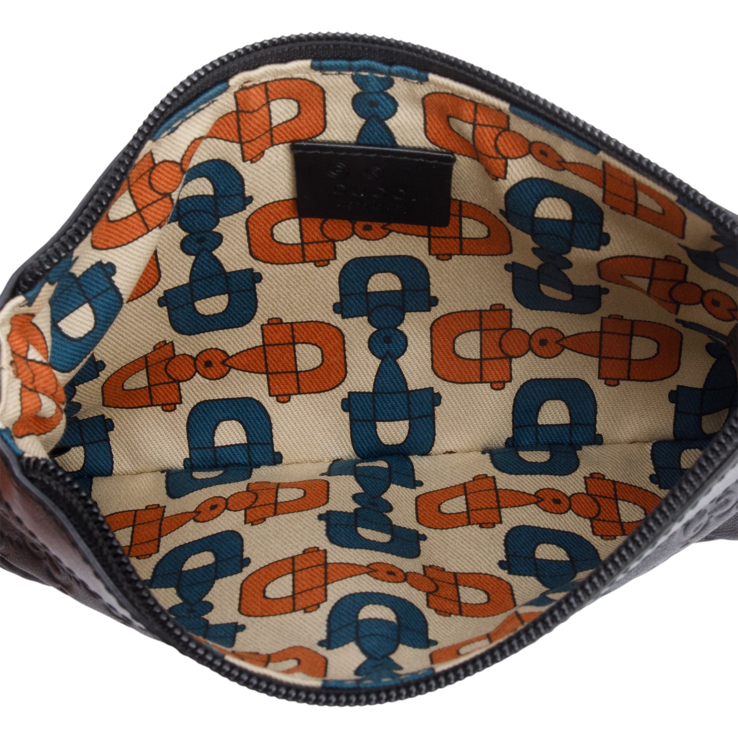 Gucci Black Signature Leather Wristlet