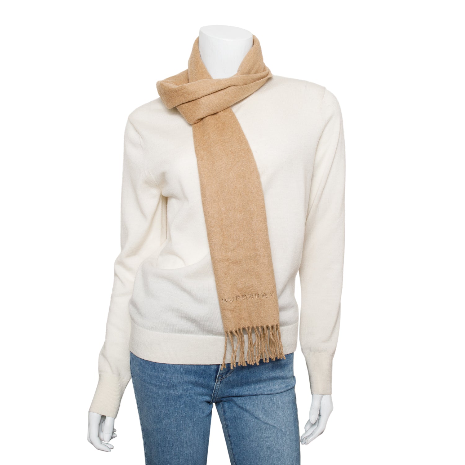 Burberry Beige Cashmere Scarf
