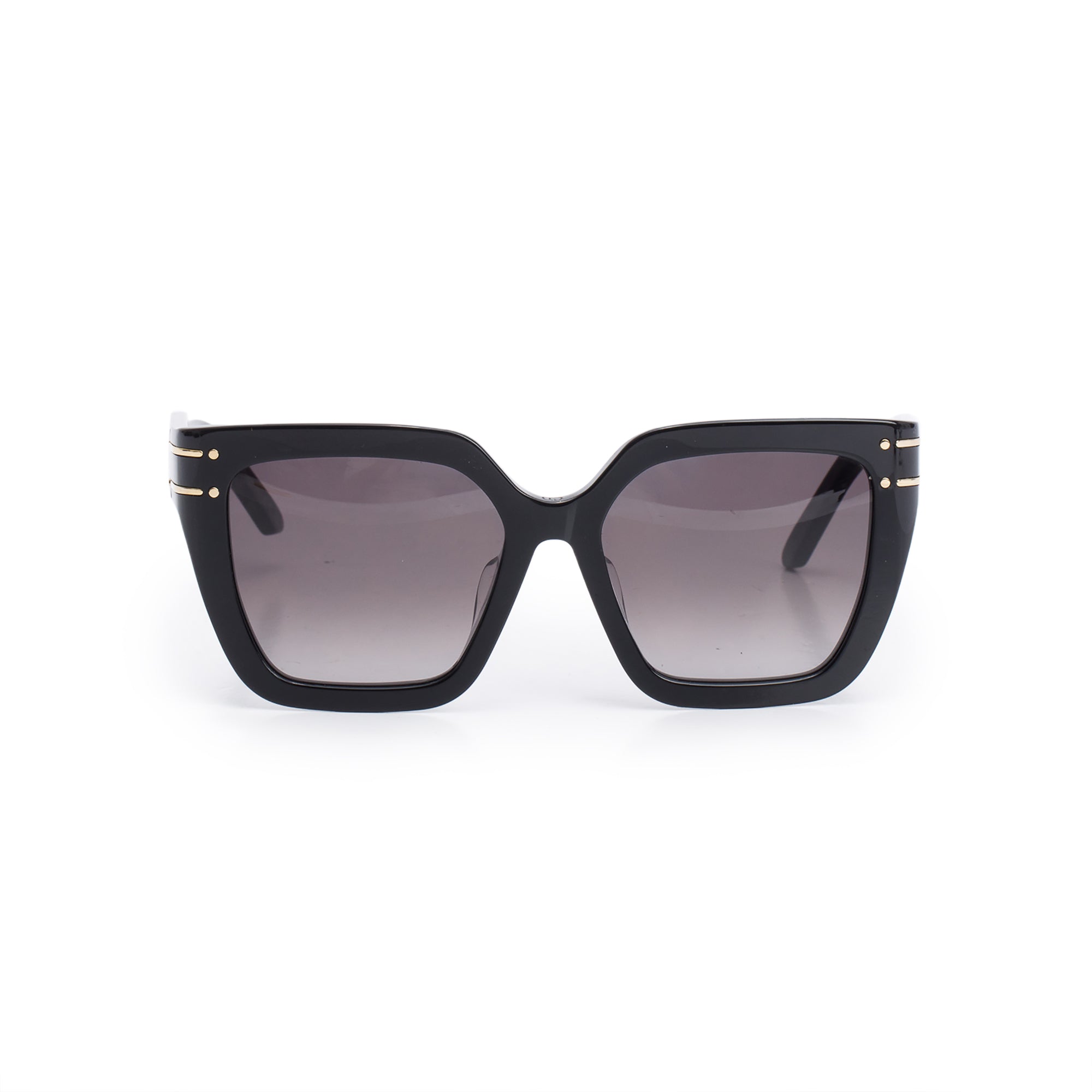 Christian Dior Black Acetate DiorSignature S10F Square Sunglasses w/ Case