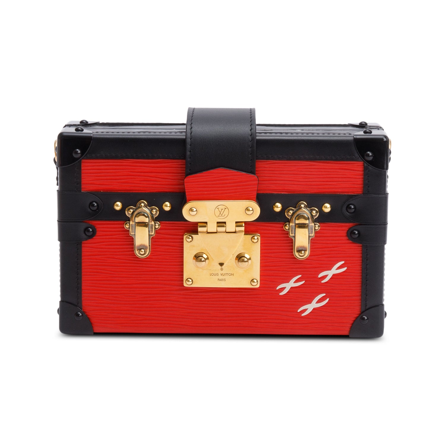 Louis Vuitton Red Epi Leather Petite Malle w/ Box