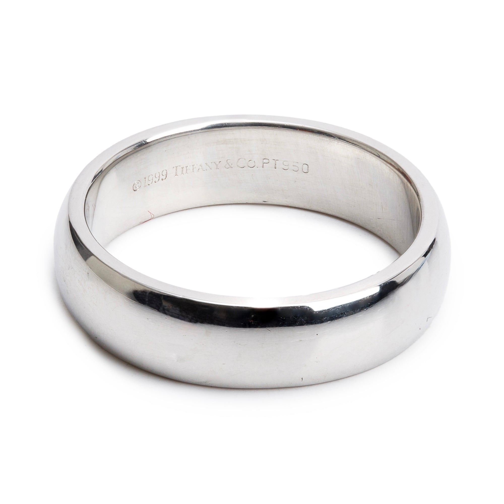 Tiffany & Co. Platinum 6 MM Wedding Band Ring, Size 9