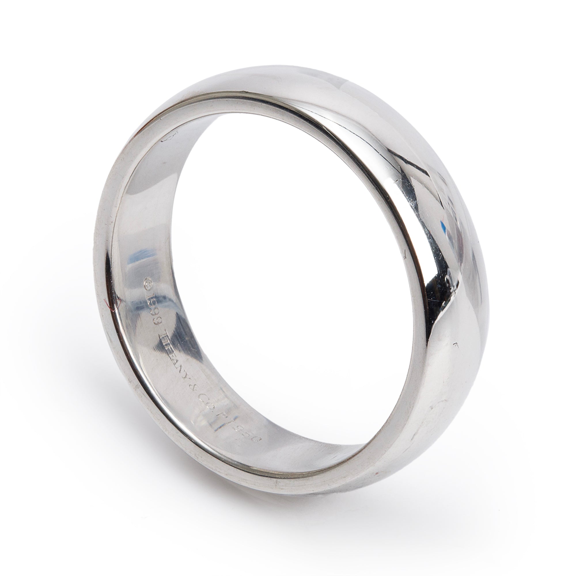 Tiffany & Co. Platinum 6 MM Wedding Band Ring, Size 9