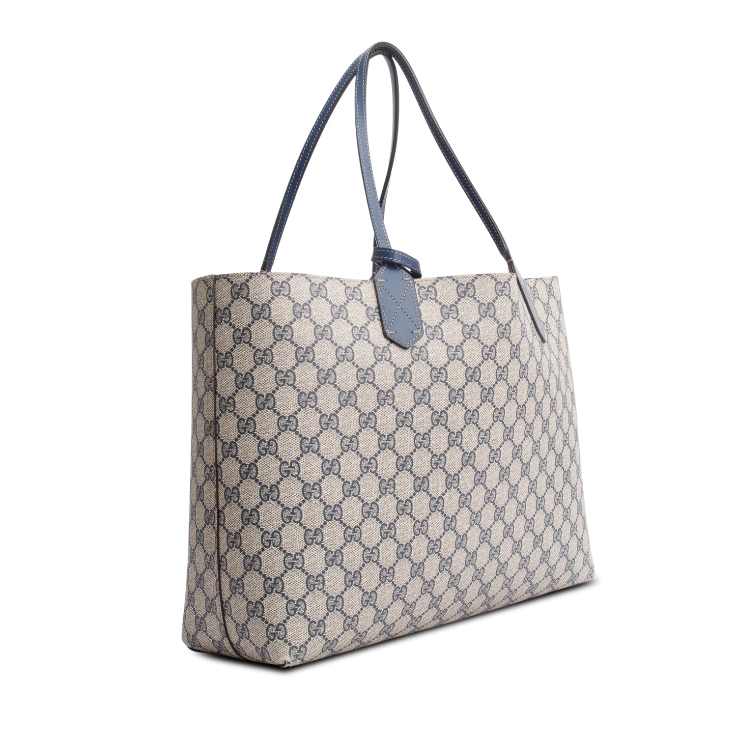 Gucci Blue GG Supreme Reversible Medium Tote w/ Box