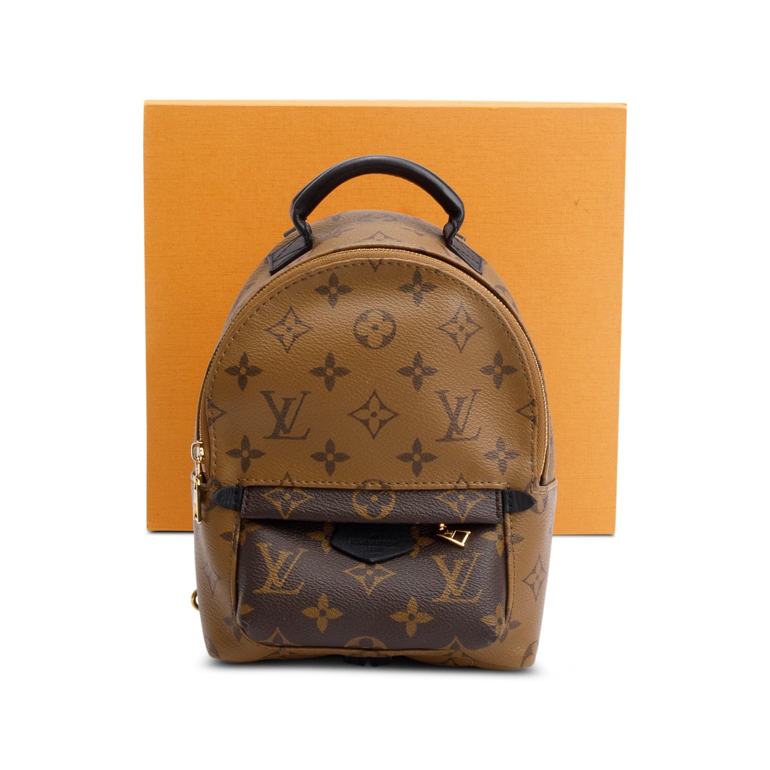 Louis Vuitton Monogram Reverse Palm Springs Mini Backpack w/ Box