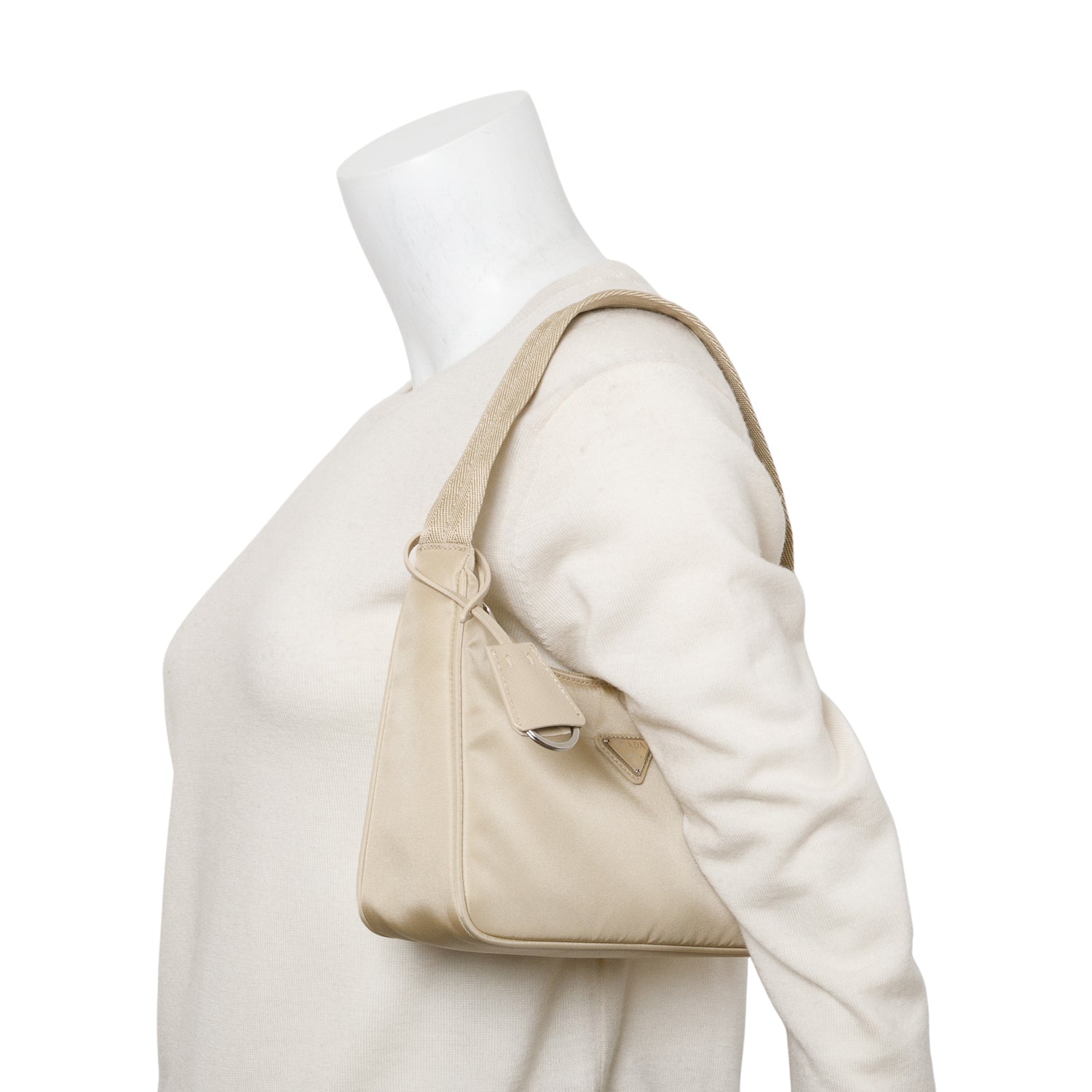 Prada 2022 Beige Re-Edition 2000 Re-Nylon Mini Bag w/ Box & Authenticity Card