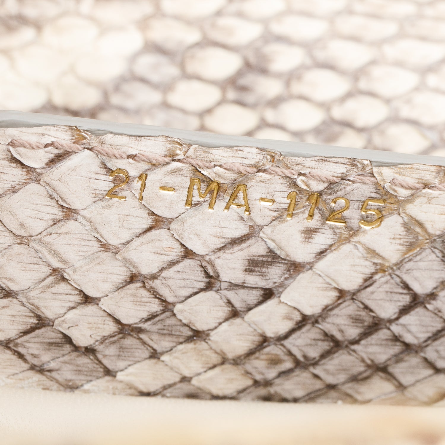 Christian Dior Gold Royal Python Medium Lady Dior Bag w/ Strap & Authenticity Card