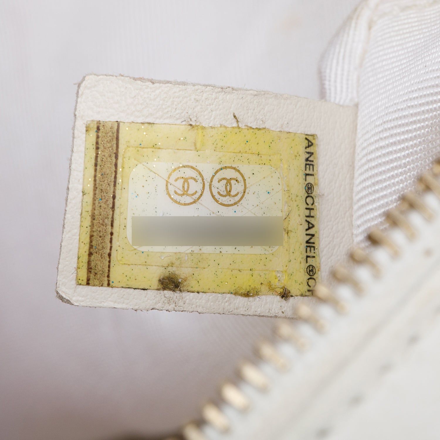 Chanel White Calfskin Leather Stitched Enamel CC Camera Bag