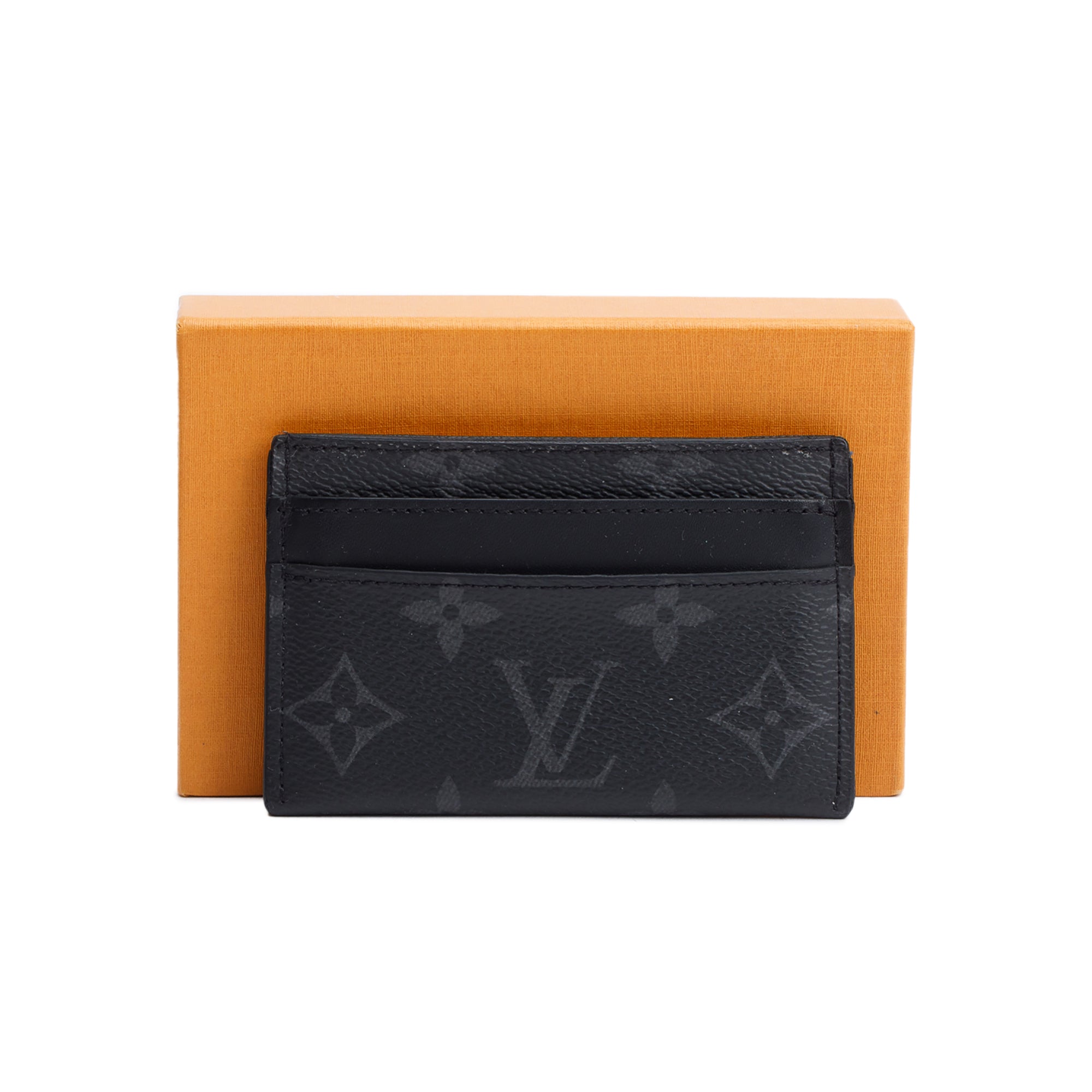 Louis Vuitton Monogram Eclipse Double Card Holder w/ Box