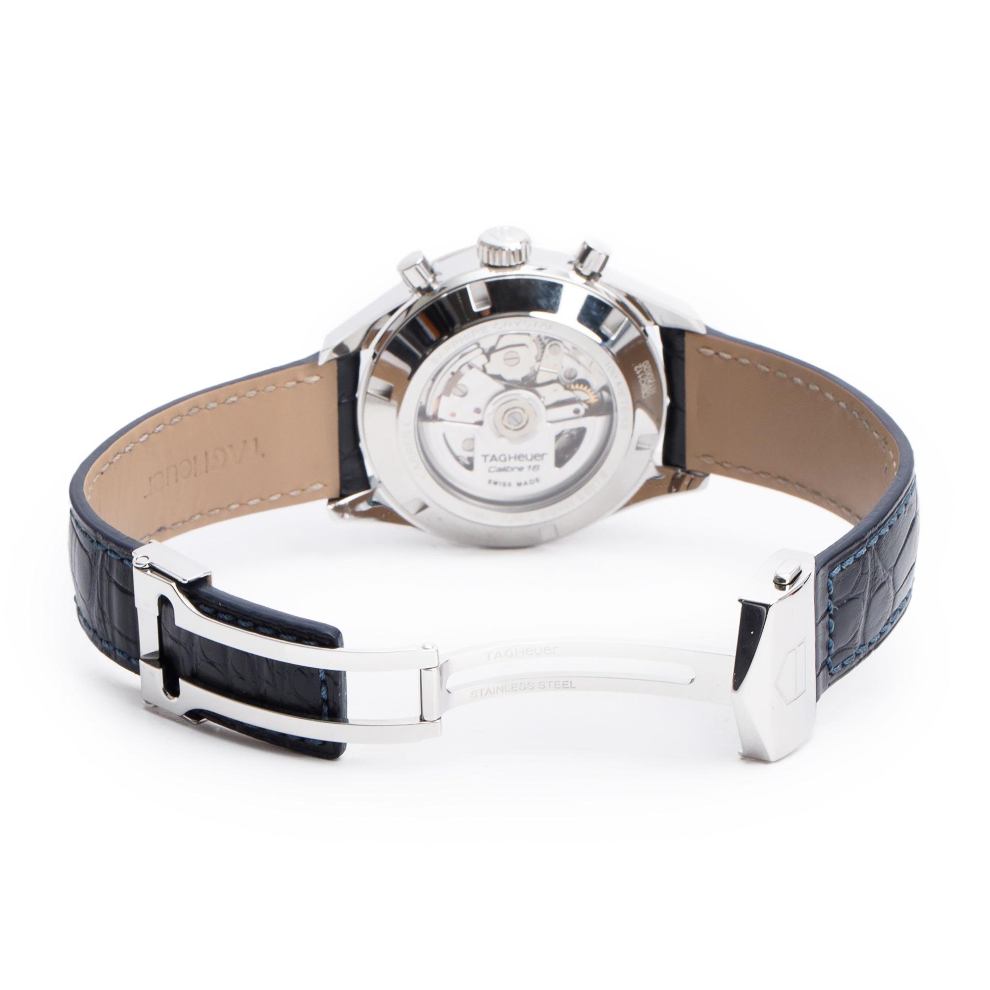 Tag Heuer Stainless Steel Blue Dial Carrera 41 MM Automatic Chronograph Watch CBK2112 w/ Box & Papers