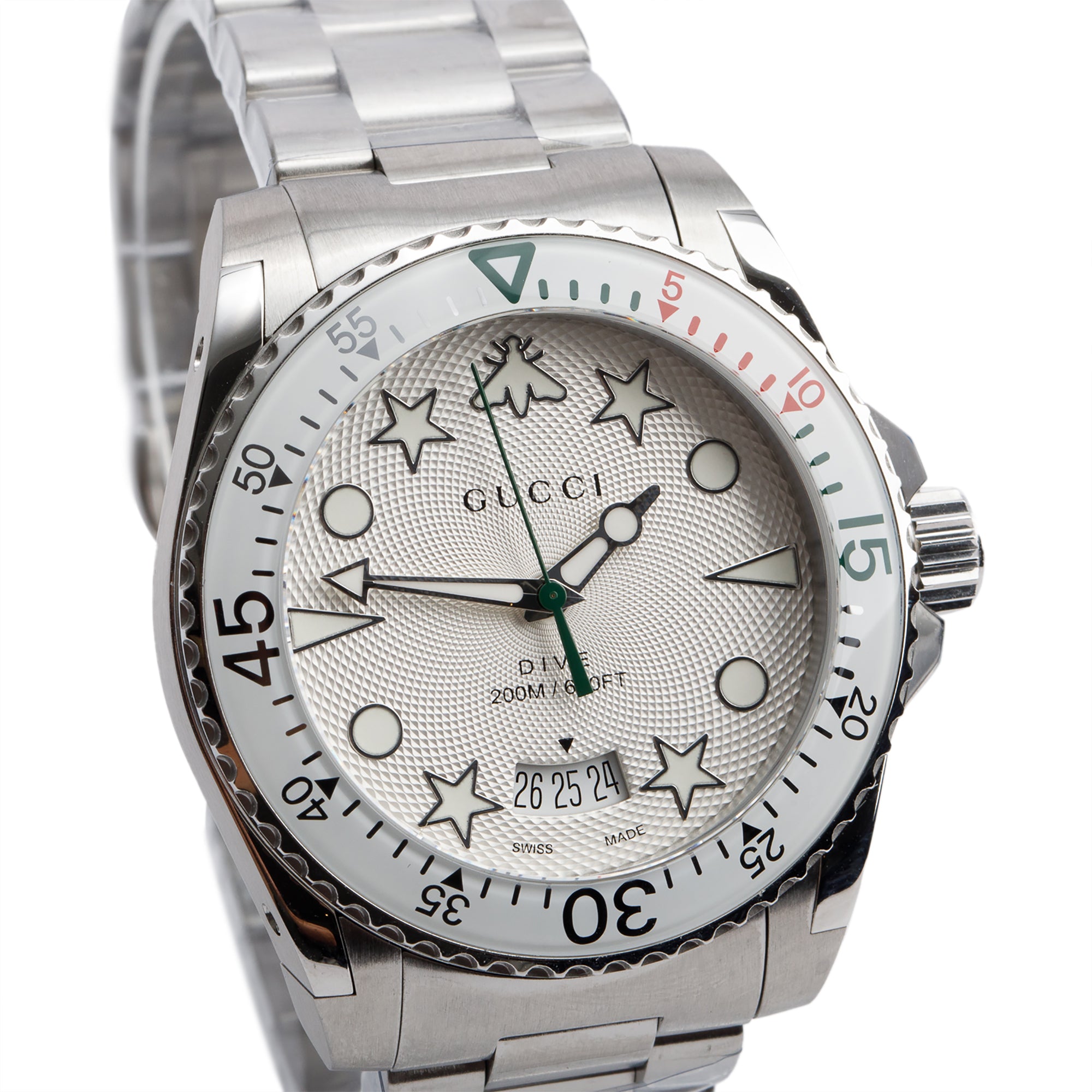 Gucci Stainless Steel 40 MM Dive Quartz Watch w/ Box