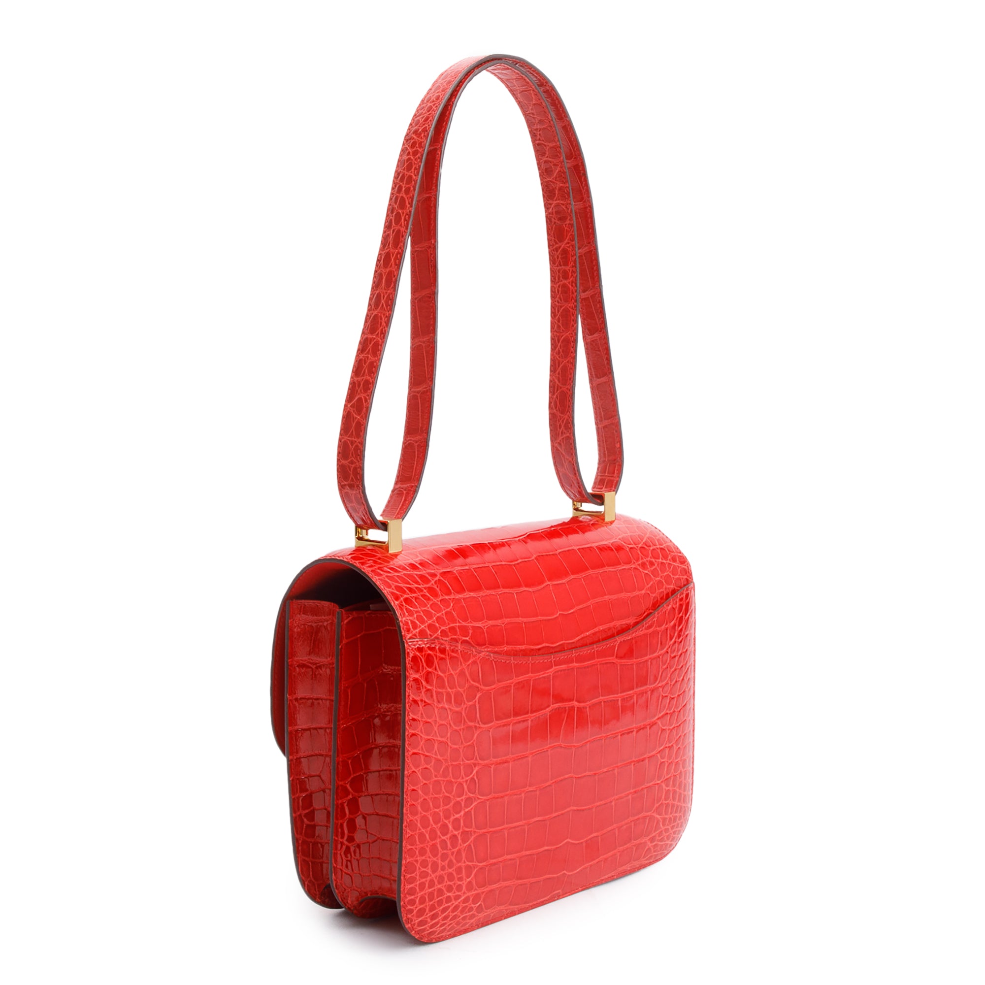 Hermes Braise Shiny Alligator Constance 24