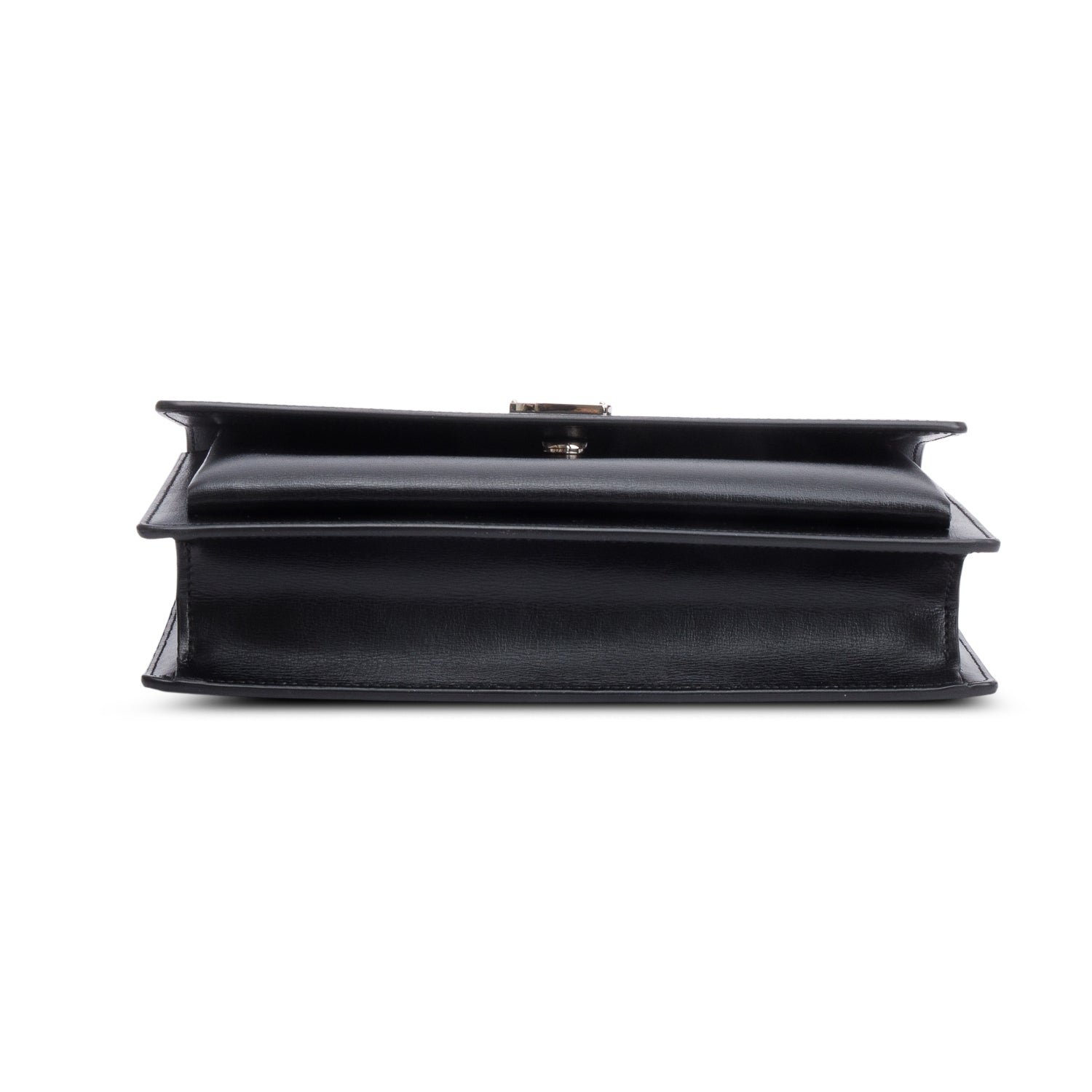 Saint Laurent Black Leather Sunset Top Handle Bag w/ Box