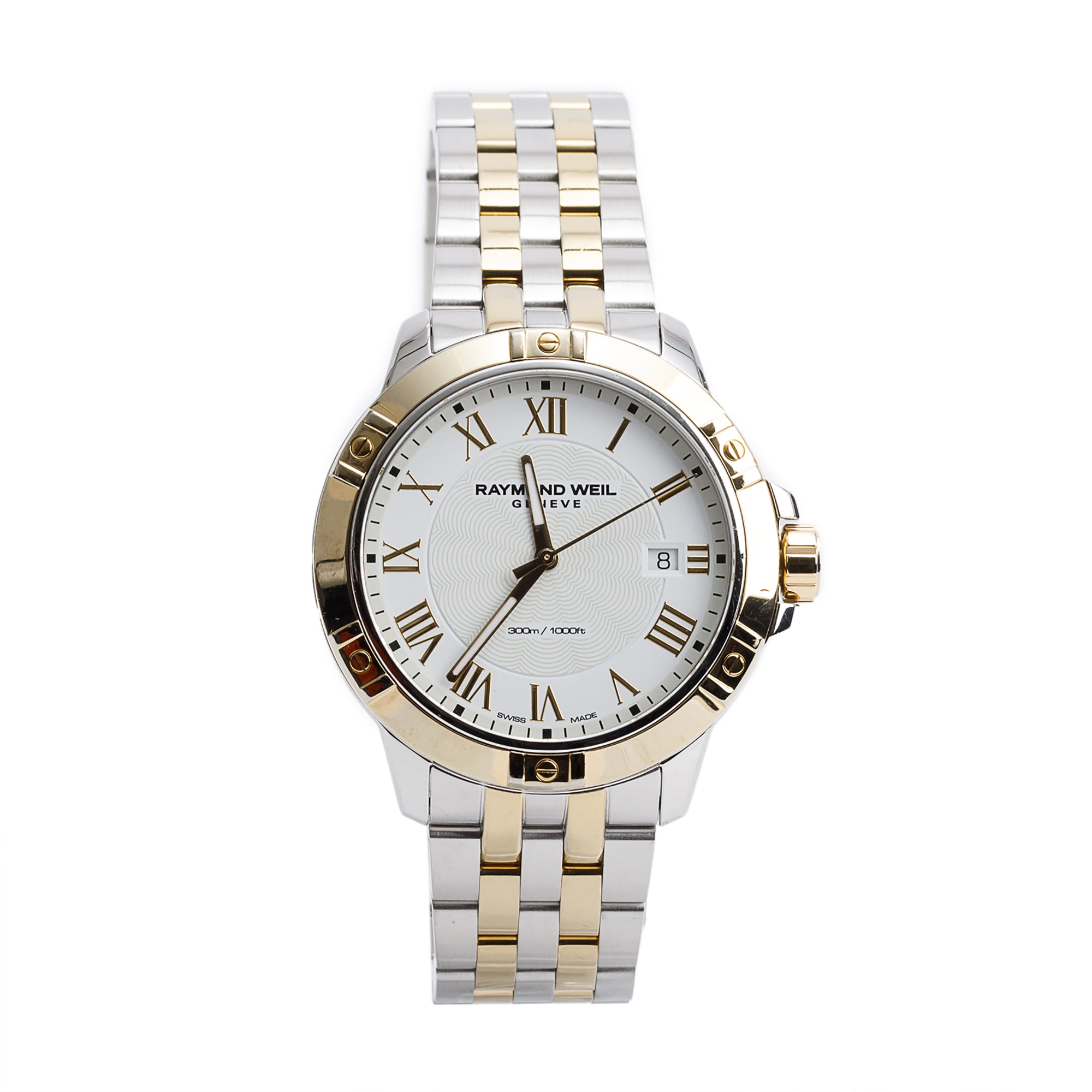 Raymond Weil Two-Tone Stainless Steel Tango 41 MM Watch 8160 w/ Box