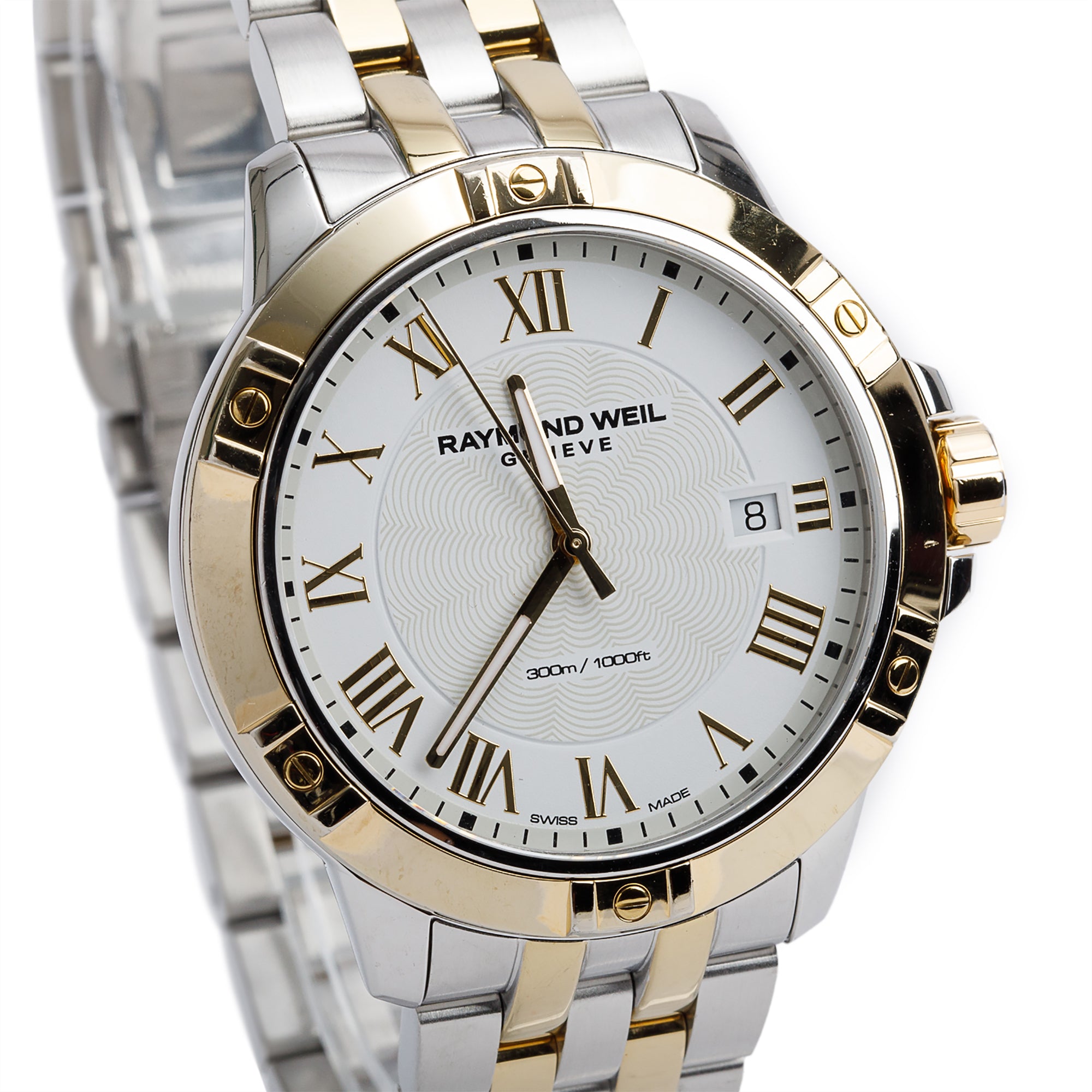 Raymond Weil Two-Tone Stainless Steel Tango 41 MM Watch 8160 w/ Box