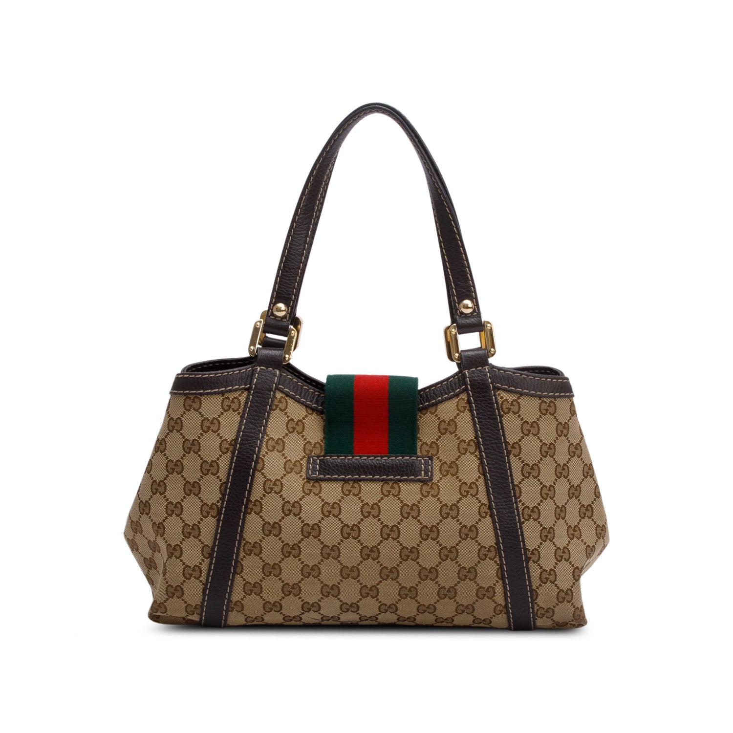 Gucci Beige GG Canvas Web Sherry Hobo Bag