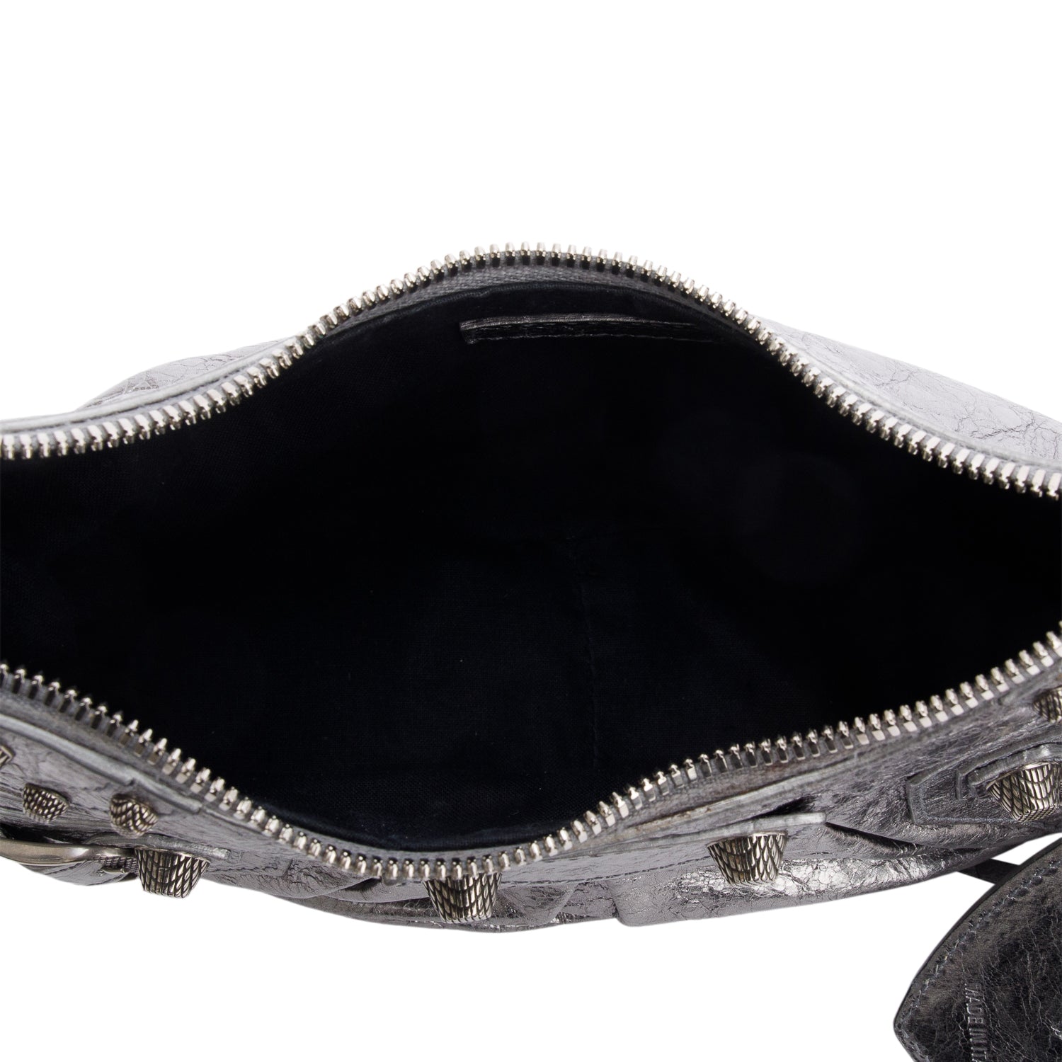 Balenciaga Metallic Silver Calfskin Le Cagole XS Shoulder Bag