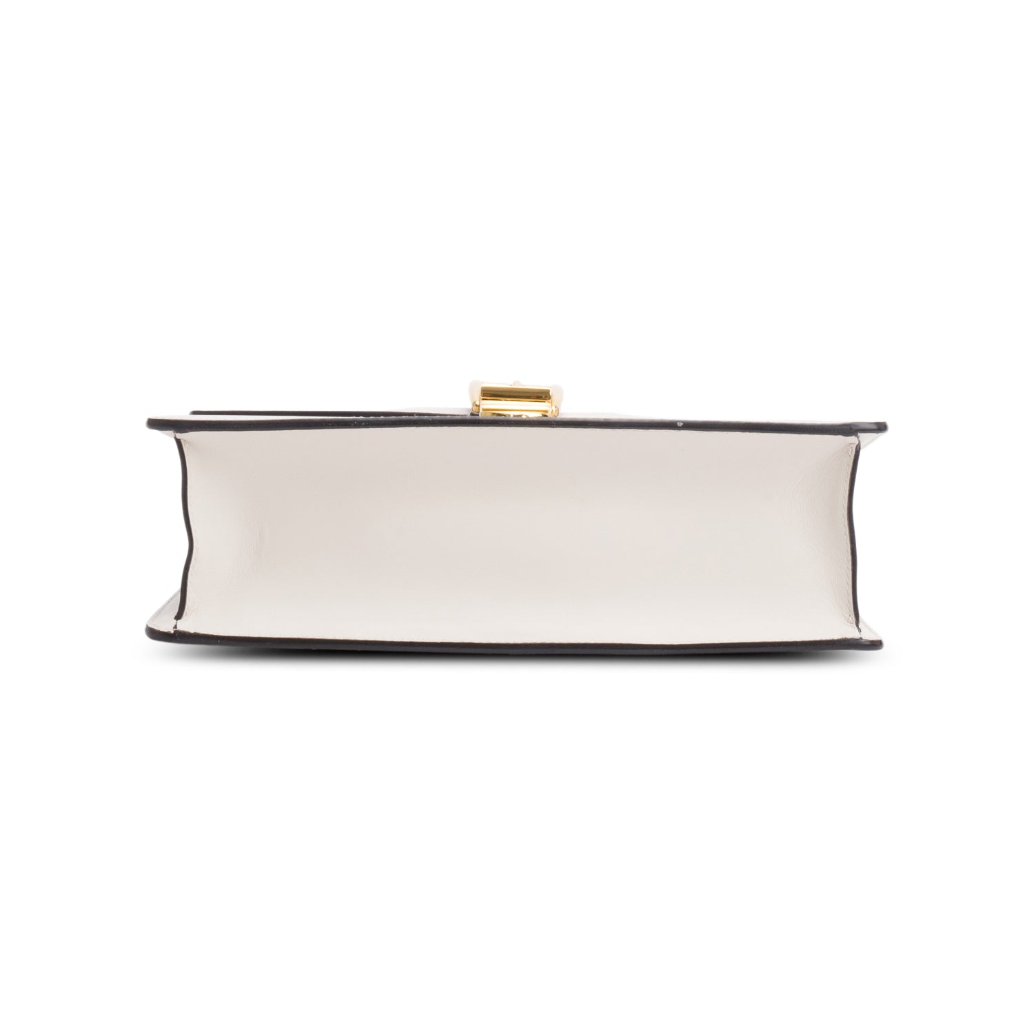 Gucci White Calfskin Leather Small Sylvie Handle Bag w/ Straps