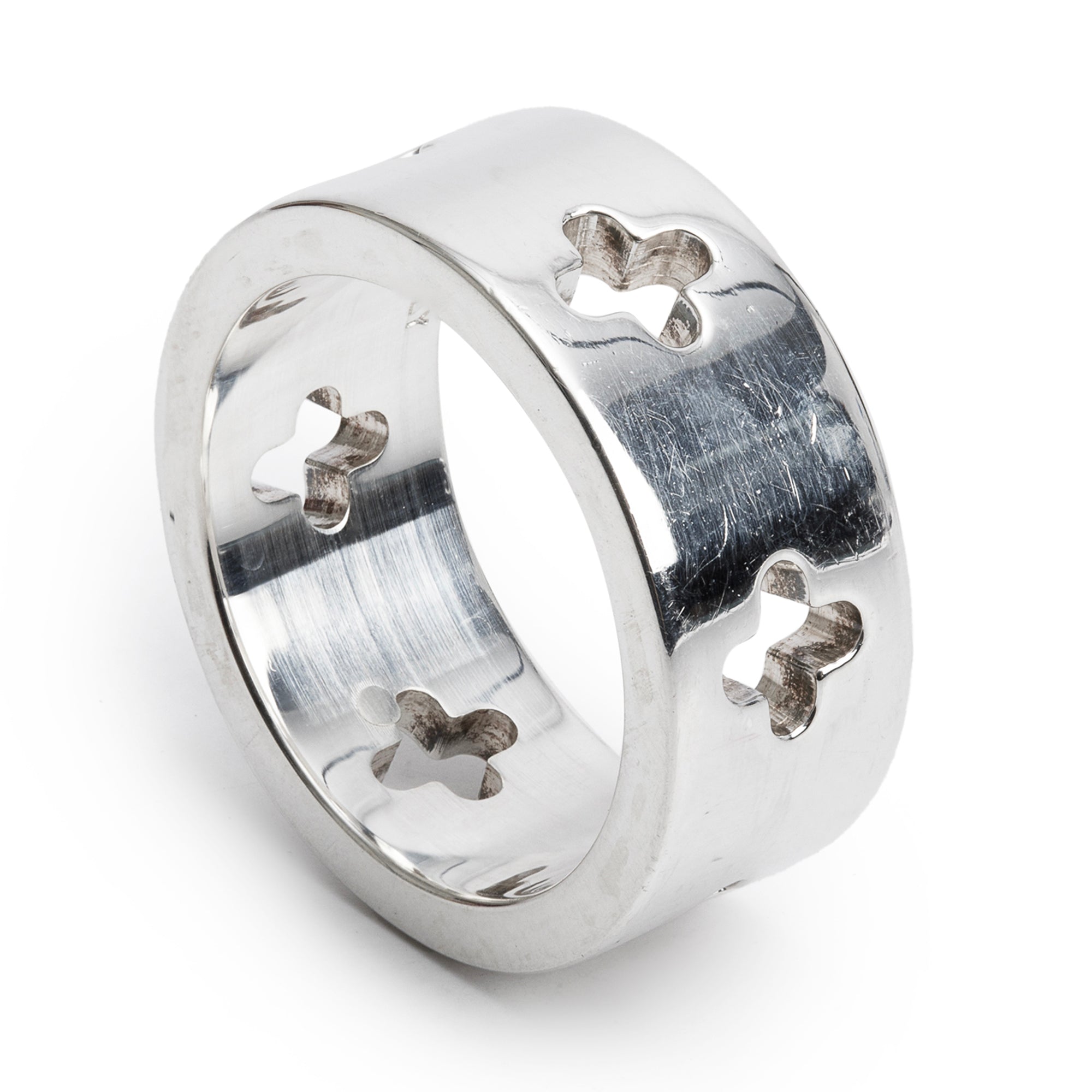 Tiffany & Co. Sterling Silver Cut Out Cross Ring, Size 5