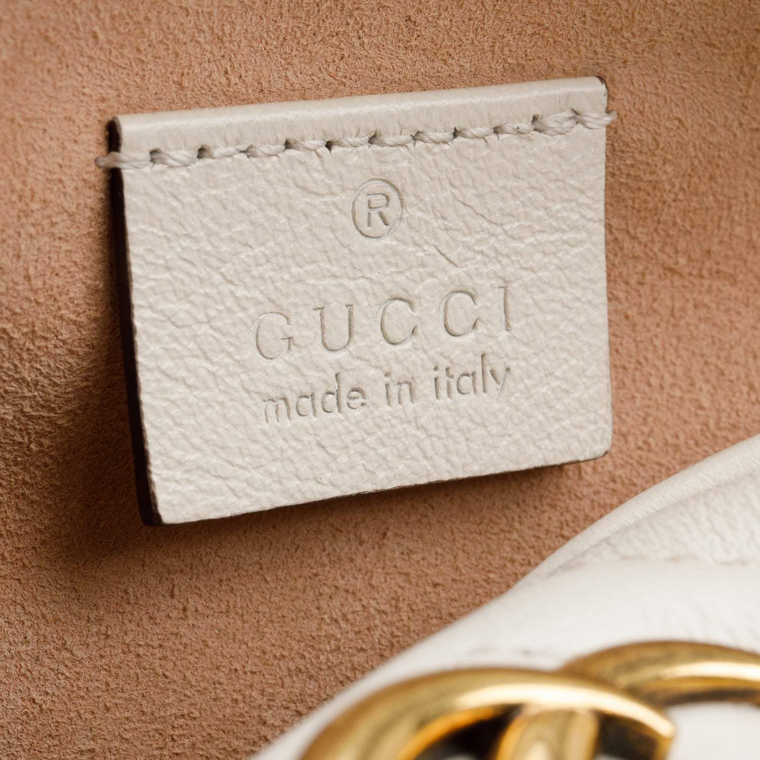 Gucci White GG Marmont Matelasse Leather Mini Round Shoulder Bag