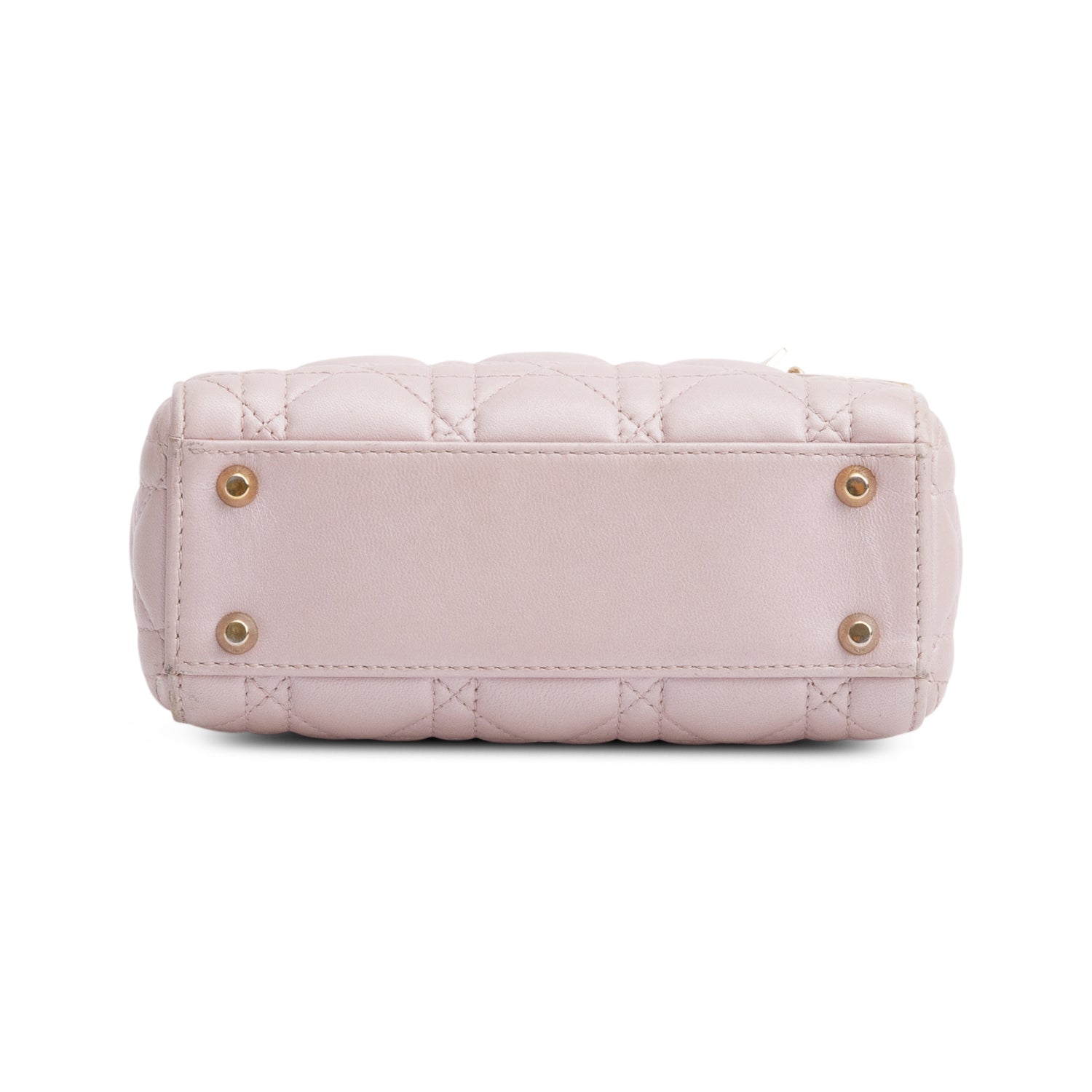 Christian Dior 2020 Pink Cannage Leather Mini Lady Dior Bag w/ Strap