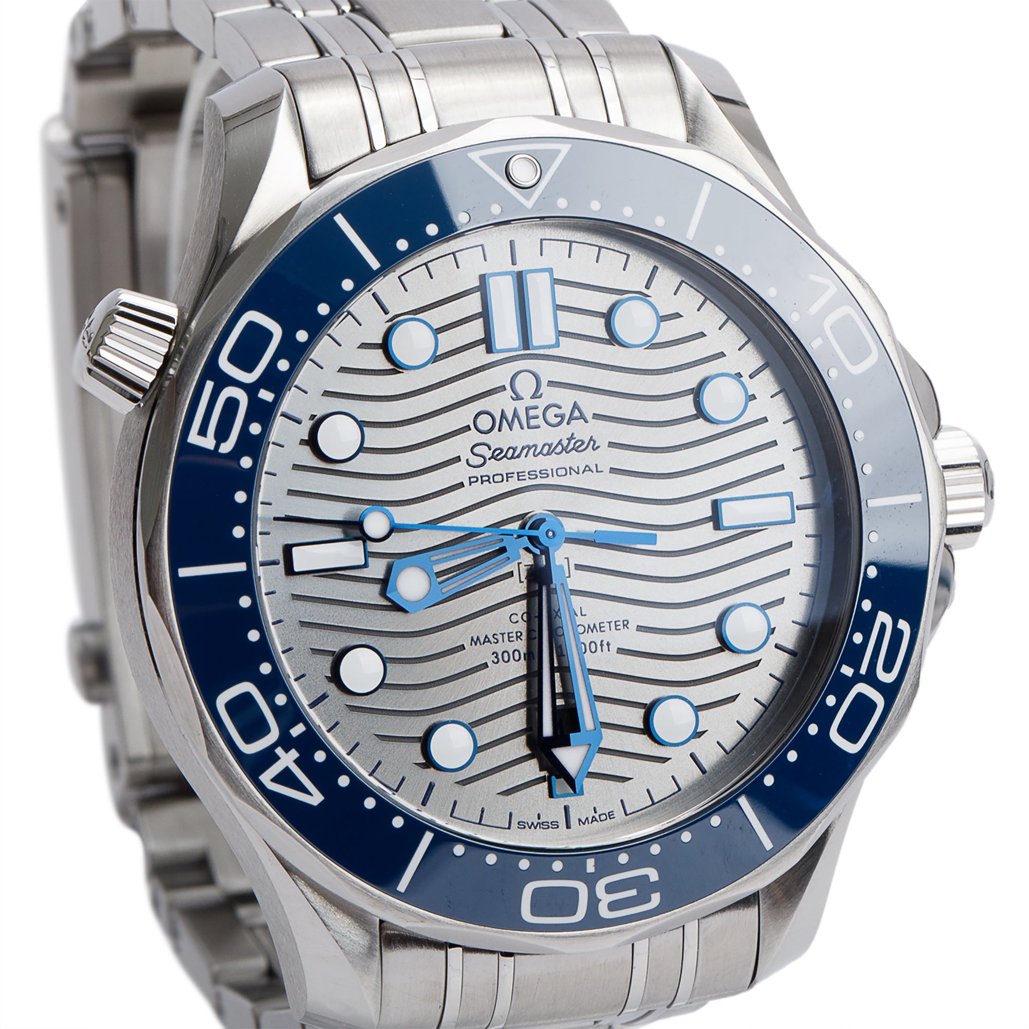 Omega 2022 Stainless Steel Seamaster Diver 300M Co-Axial Chronometer 42 MM Watch Grey Dial w/ Box & Papers