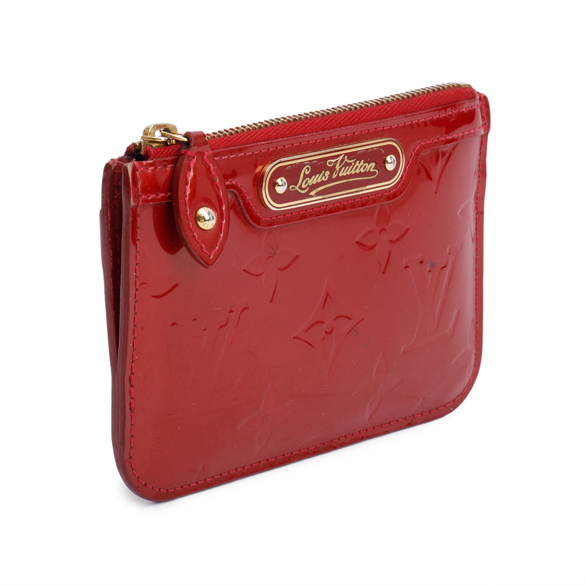 Louis Vuitton Red Monogram Vernis Leather Key Pouch