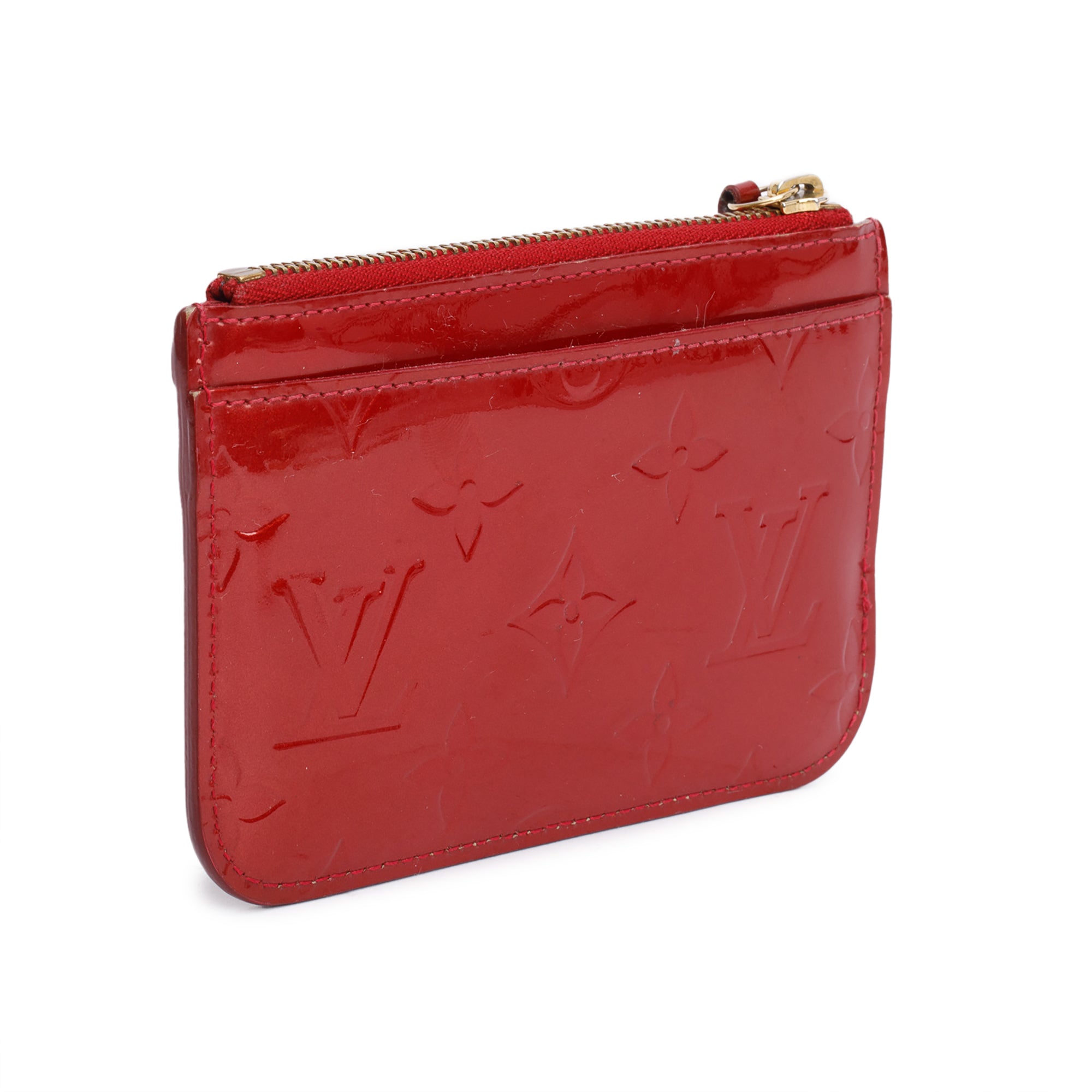 Louis Vuitton Red Monogram Vernis Leather Key Pouch