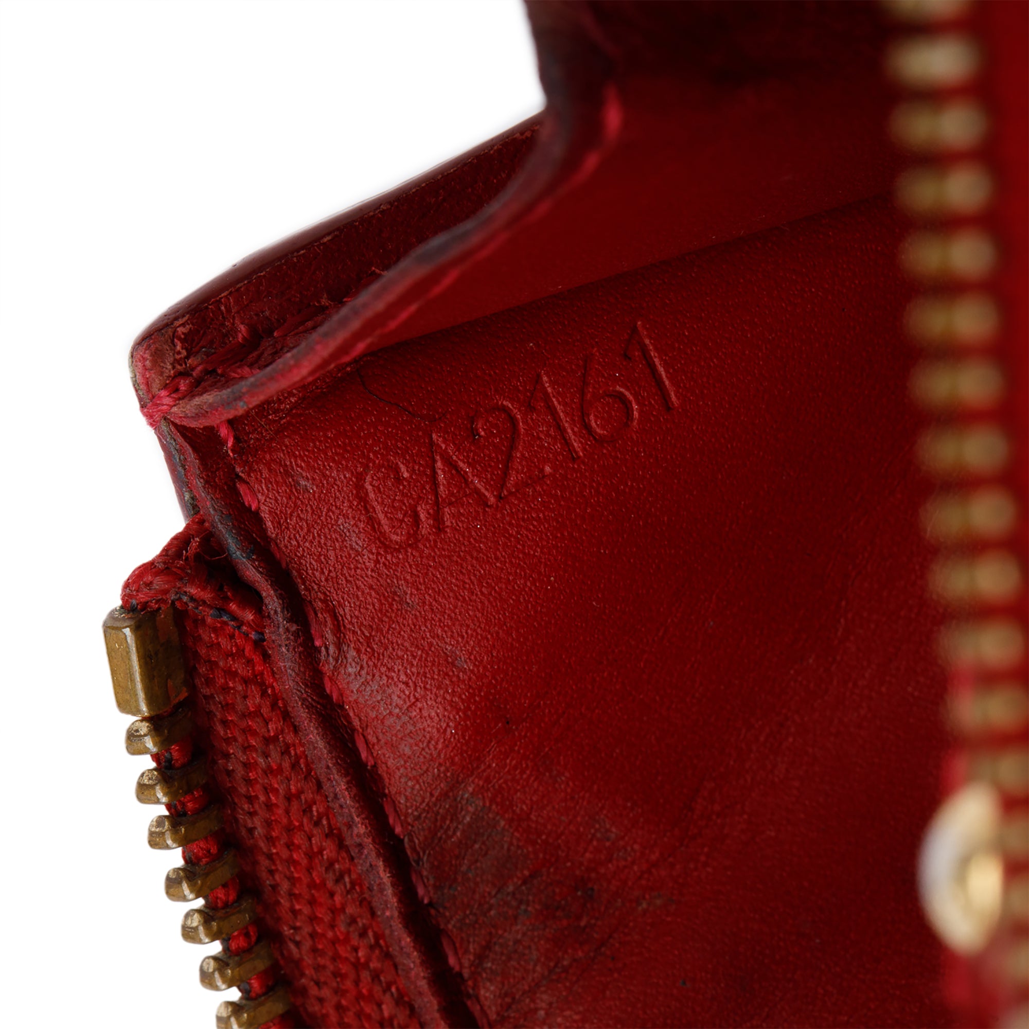 Louis Vuitton Red Monogram Vernis Leather Key Pouch