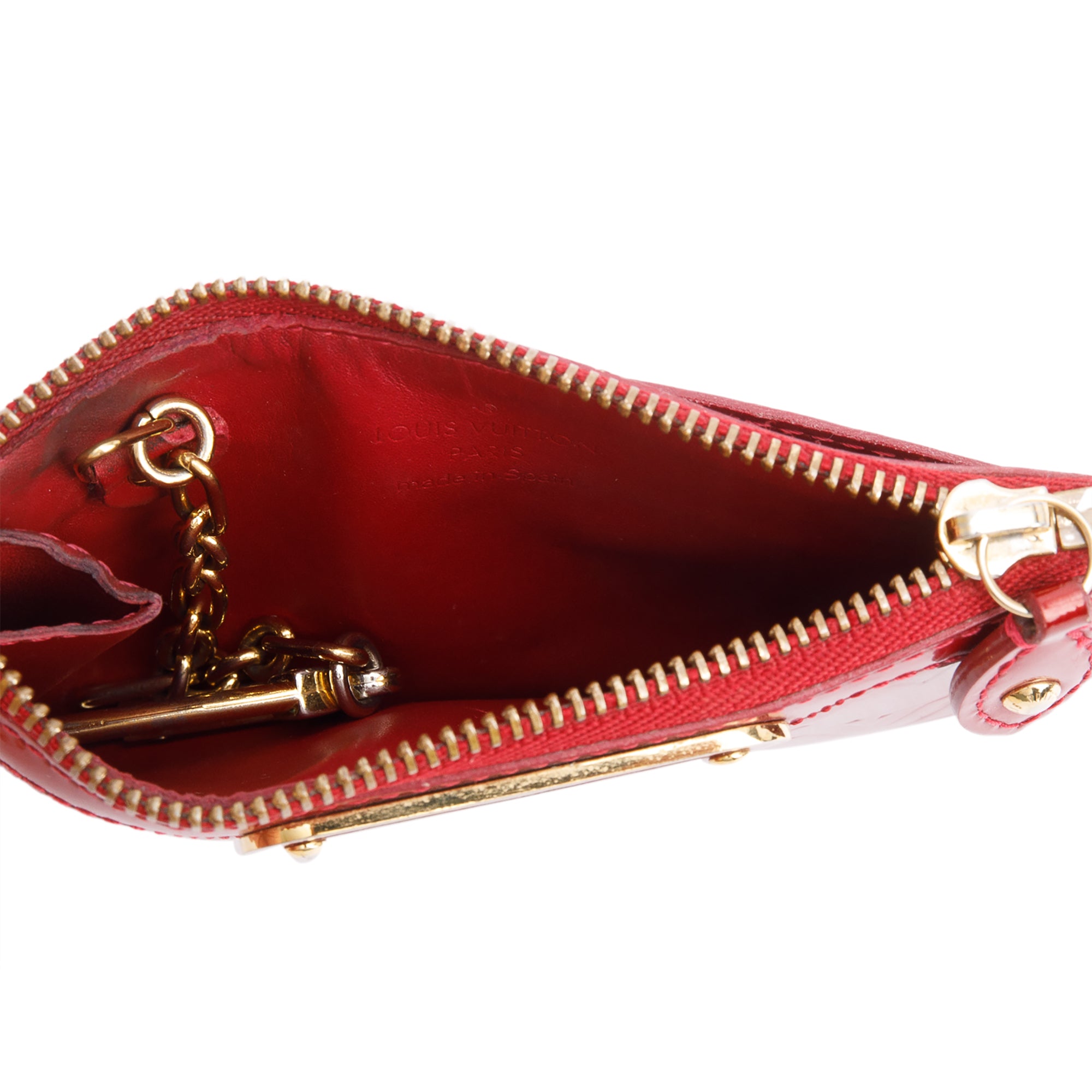 Louis Vuitton Red Monogram Vernis Leather Key Pouch