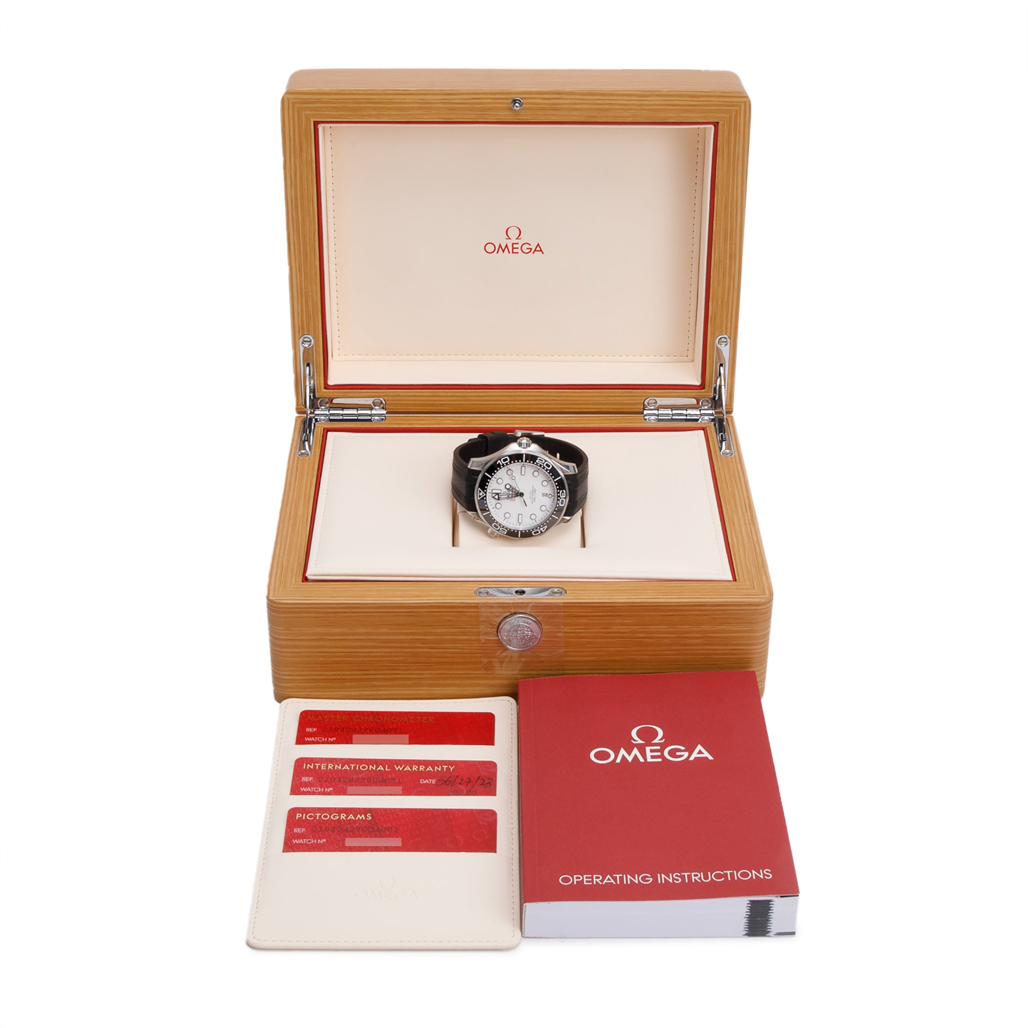 Omega 2023 Stainless Steel Seamaster Diver 300M Co-Axial Master Chronometer 42 MM Automatic Watch White Dial w/ Box & Papers