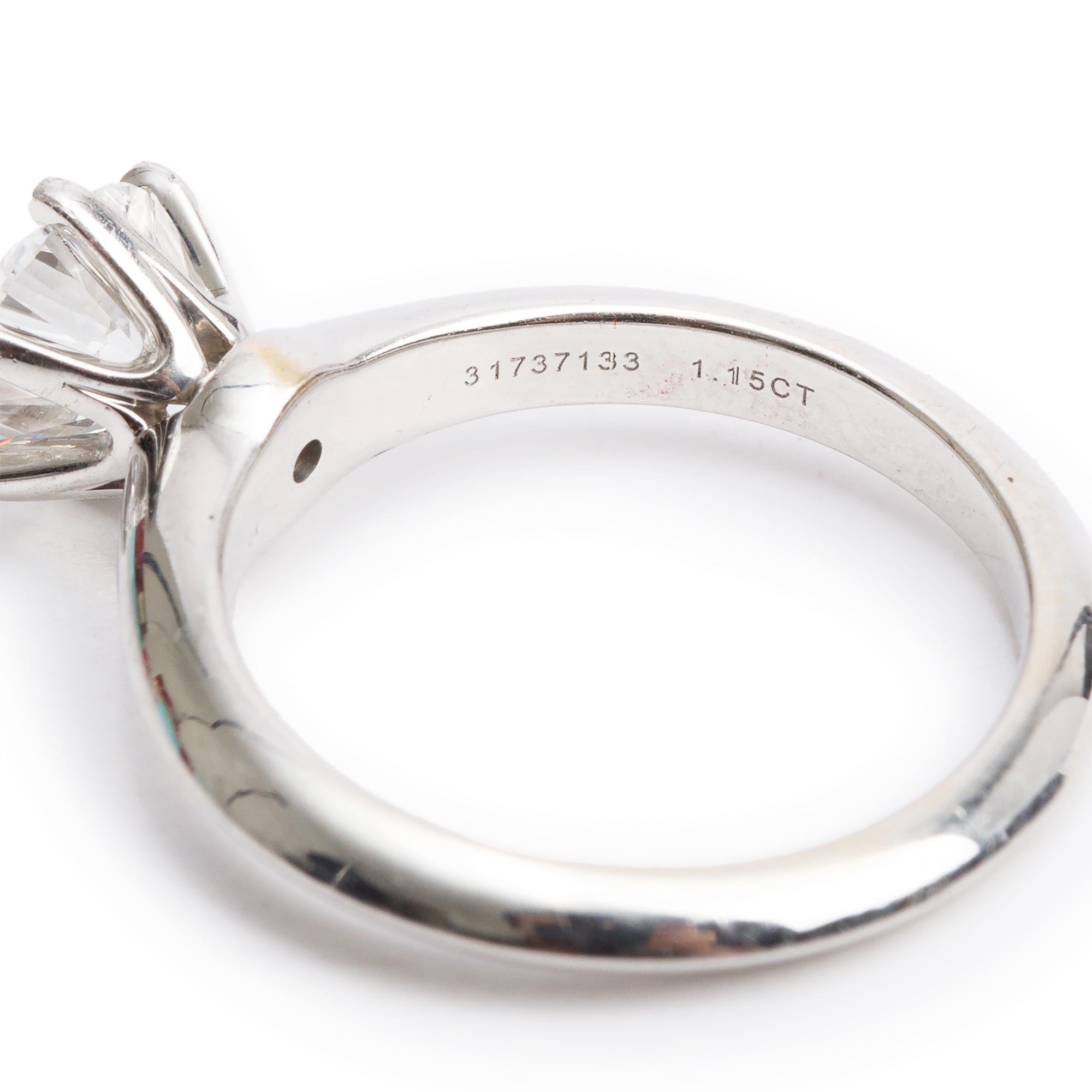 Tiffany & Co. Platinum 1.15 ct. Diamond Solitaire Engagement Ring, Size 5.5 w/ Box