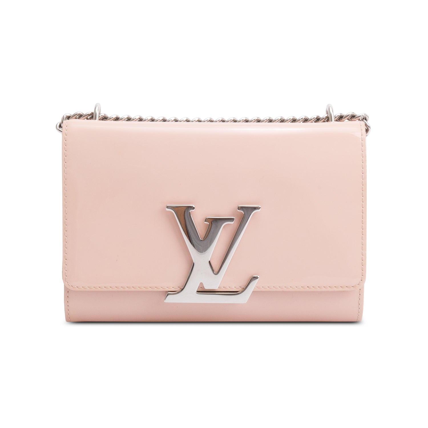 Louis Vuitton Pink Vernis Louise Chain Clutch MM