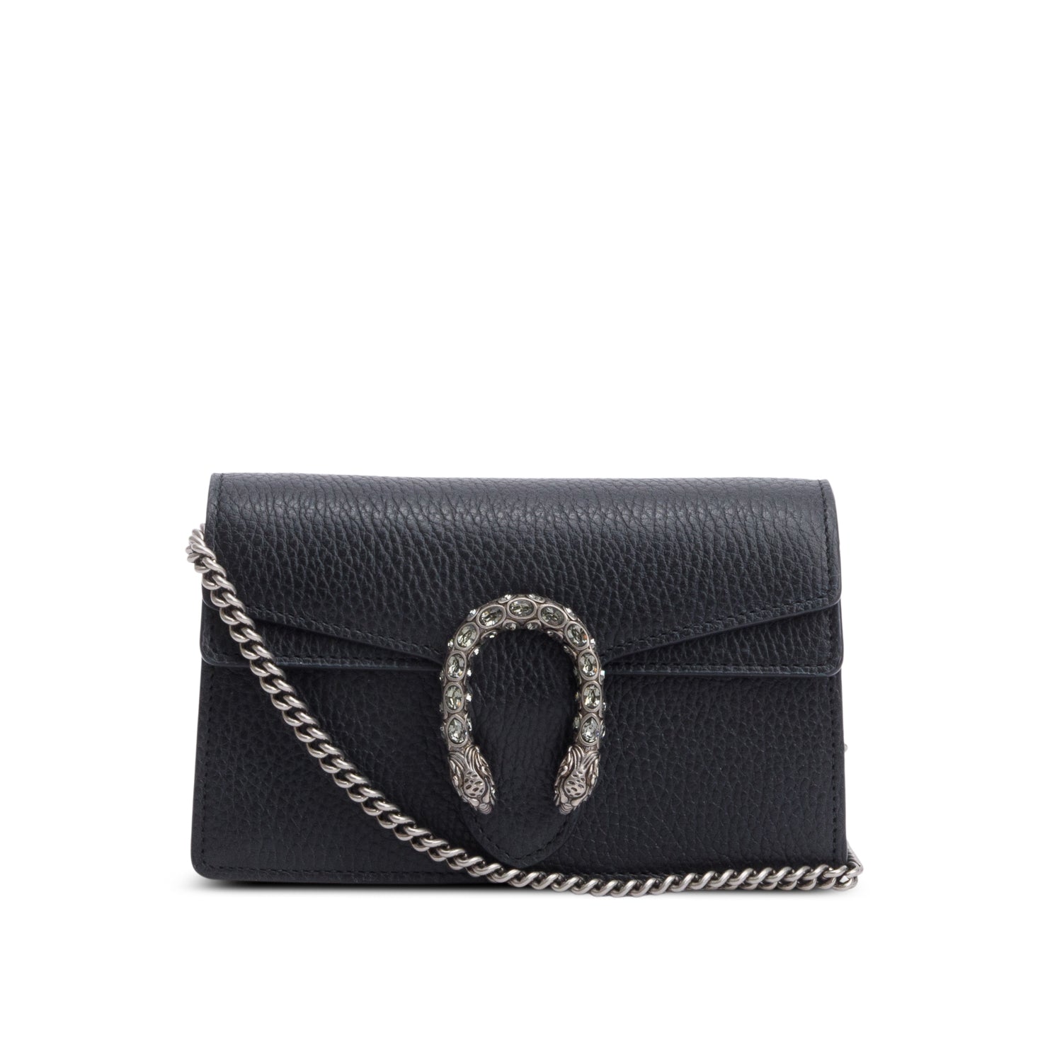 Gucci Dionysus Black Leather Super Mini Bag w/ Box