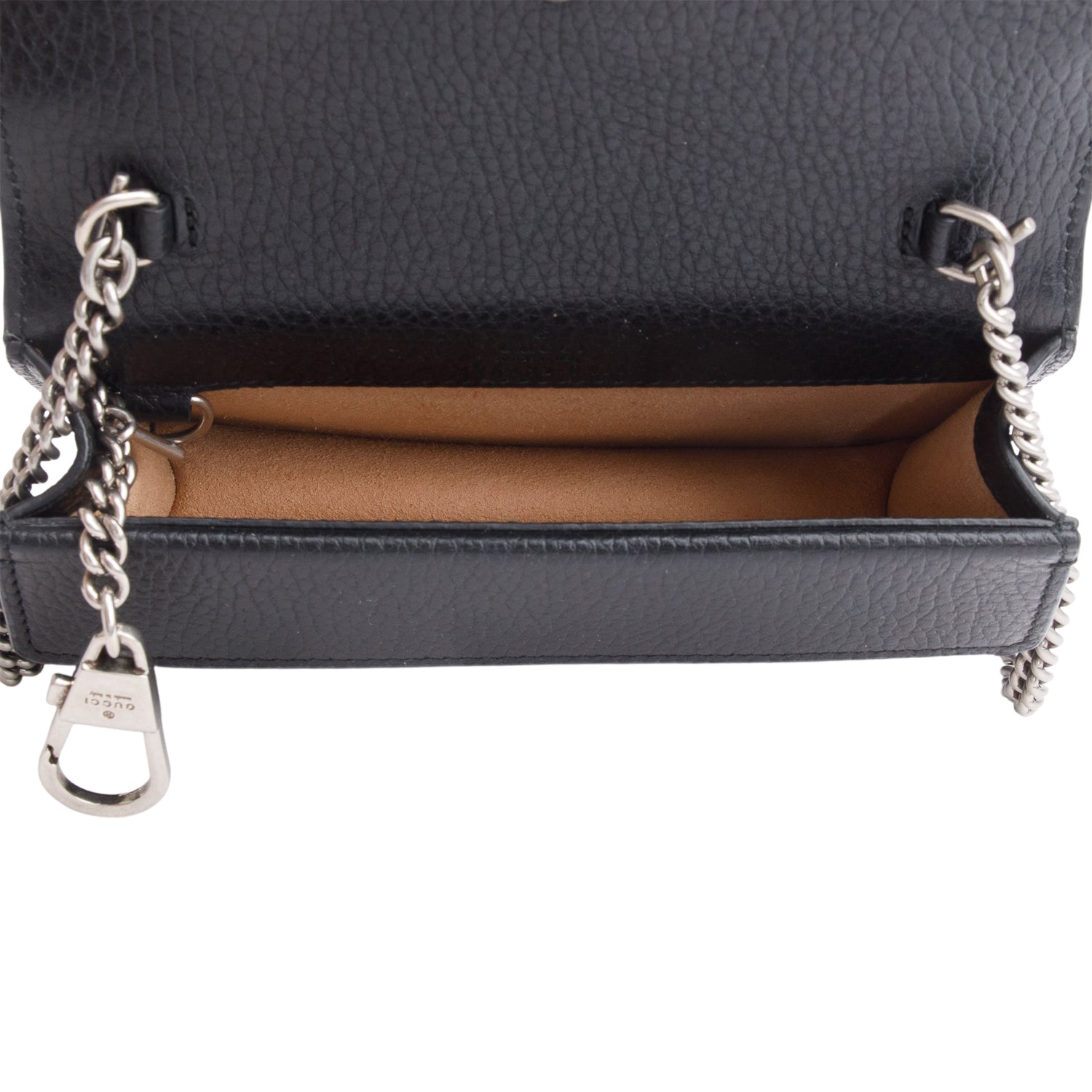 Gucci Dionysus Black Leather Super Mini Bag w/ Box