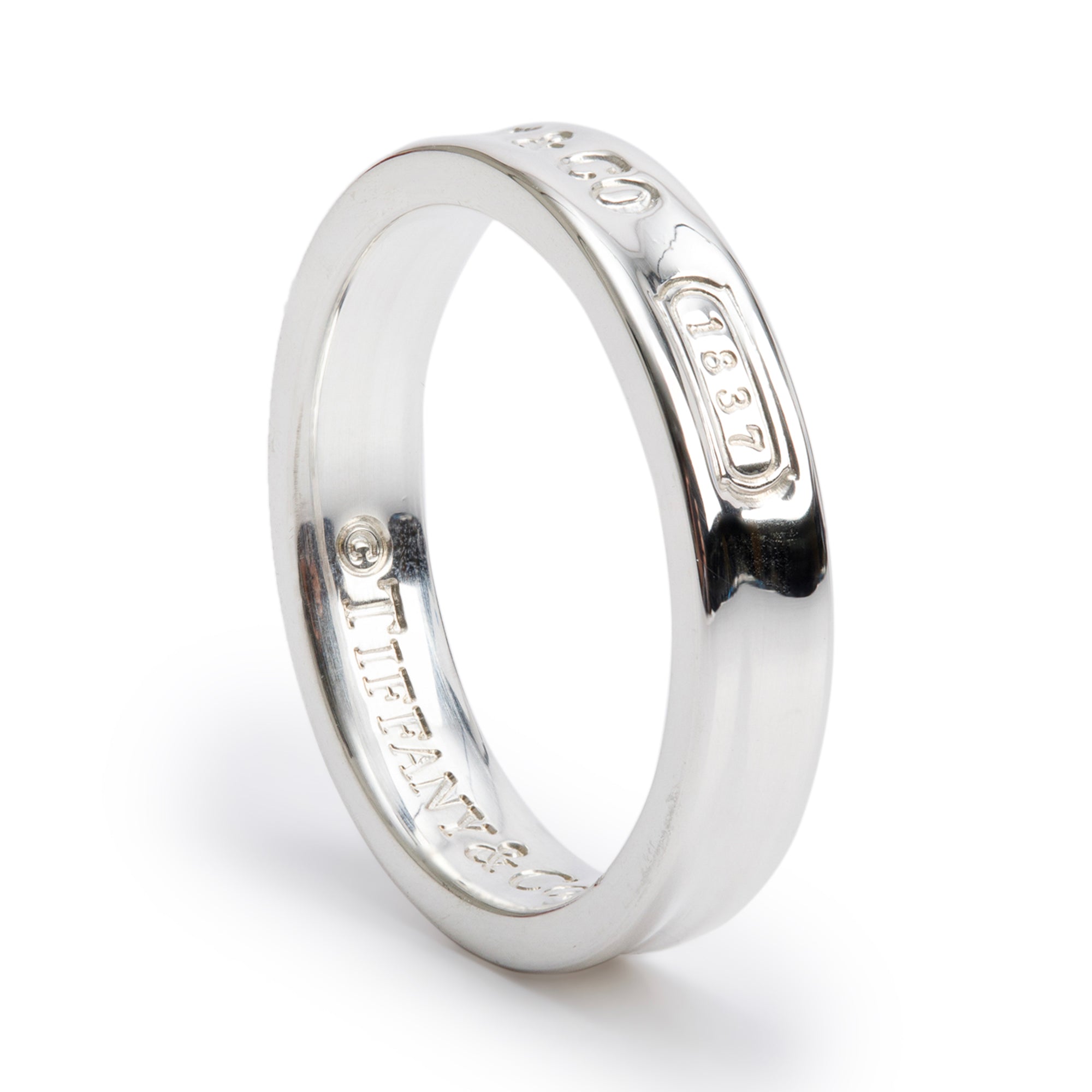 Tiffany & Co. Sterling Silver 1837 Narrow Ring, Size 6.25