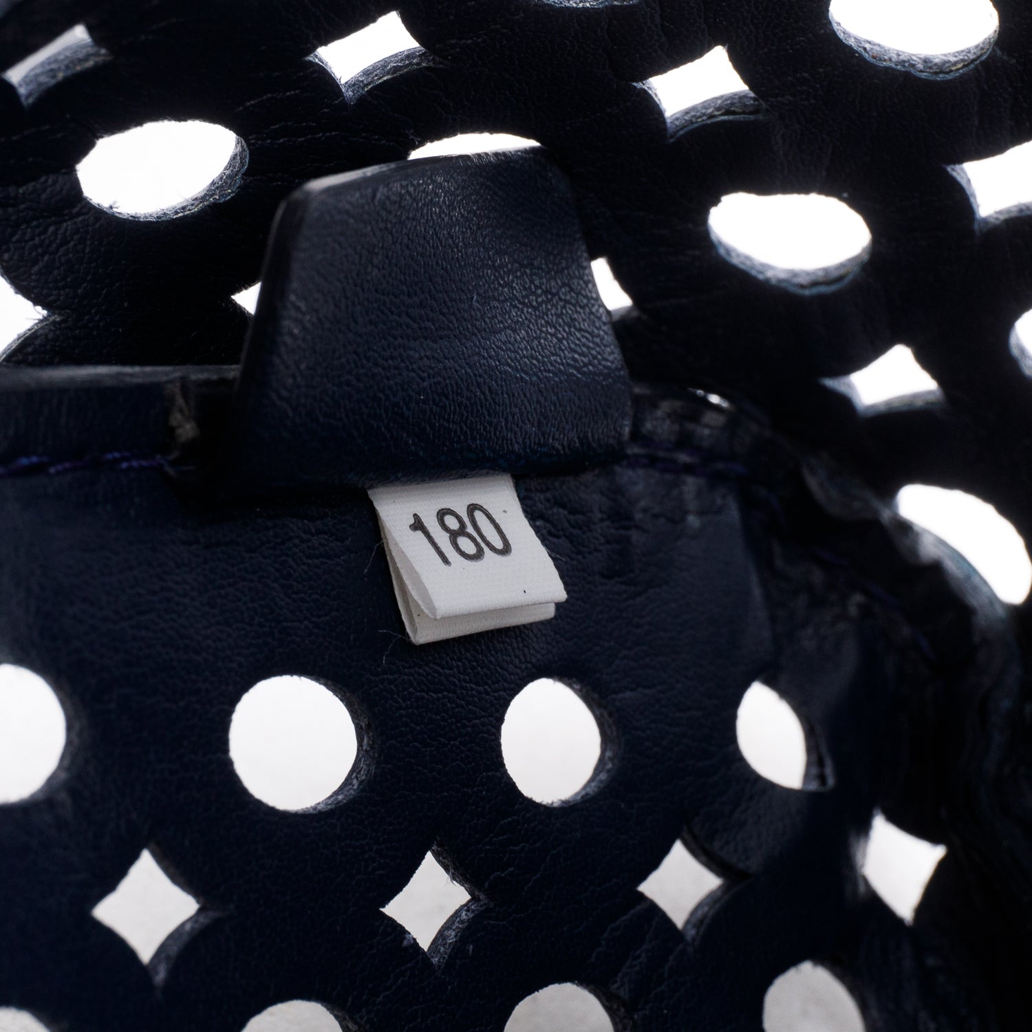 Prada Blue Saffiano Vernice Leather Fori Bauletto w/ Strap