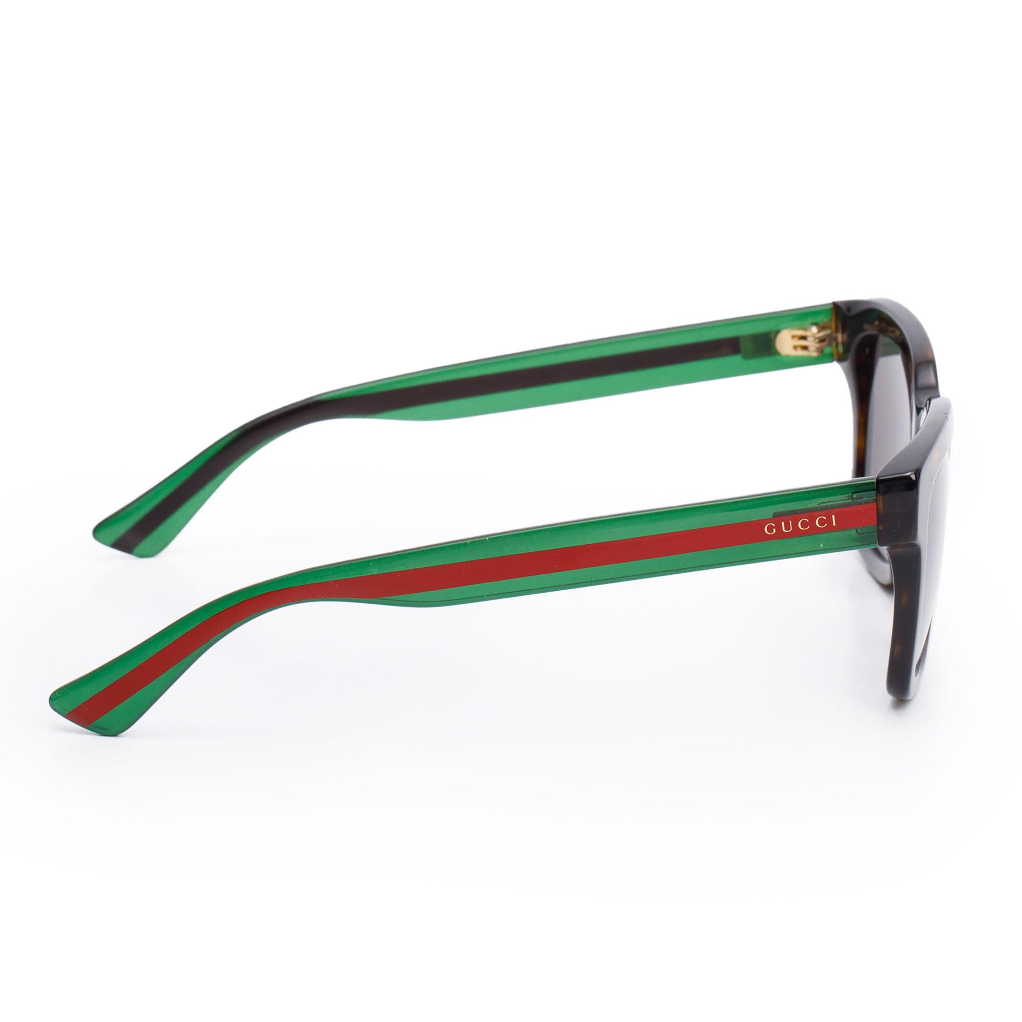 Gucci GG0001S Black Acetate Web Square Sunglasses w/ Case