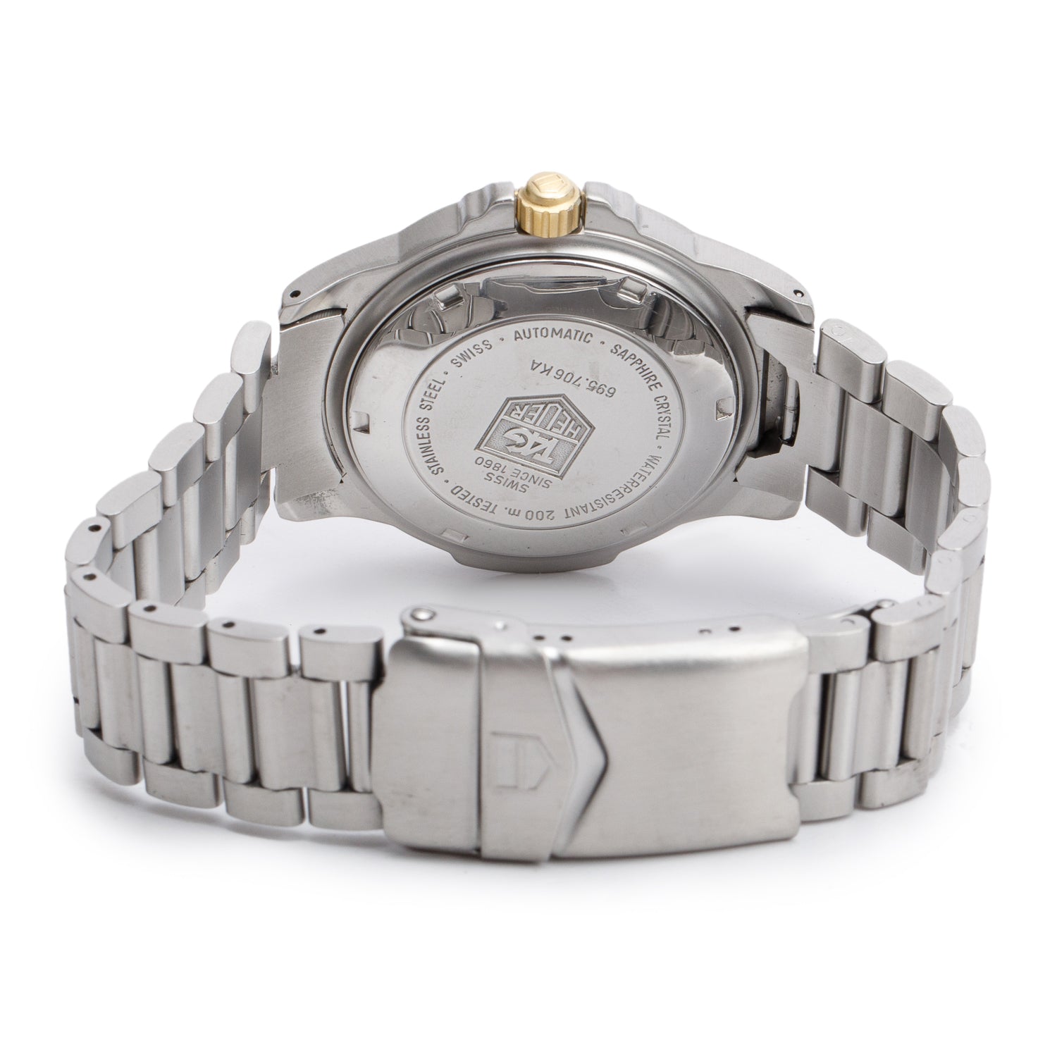 Tag Heuer Vintage Two-Tone Stainless Steel 4000 Series 38 MM Automatic Watch 695.706KA w/ Box & Papers