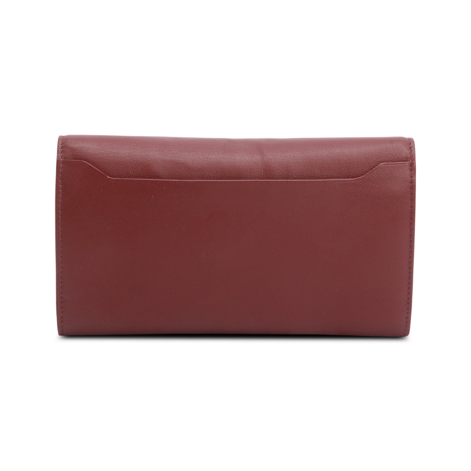 Tom Ford Burgundy Leather Turn Lock Natalia Clutch Crossbody Bag